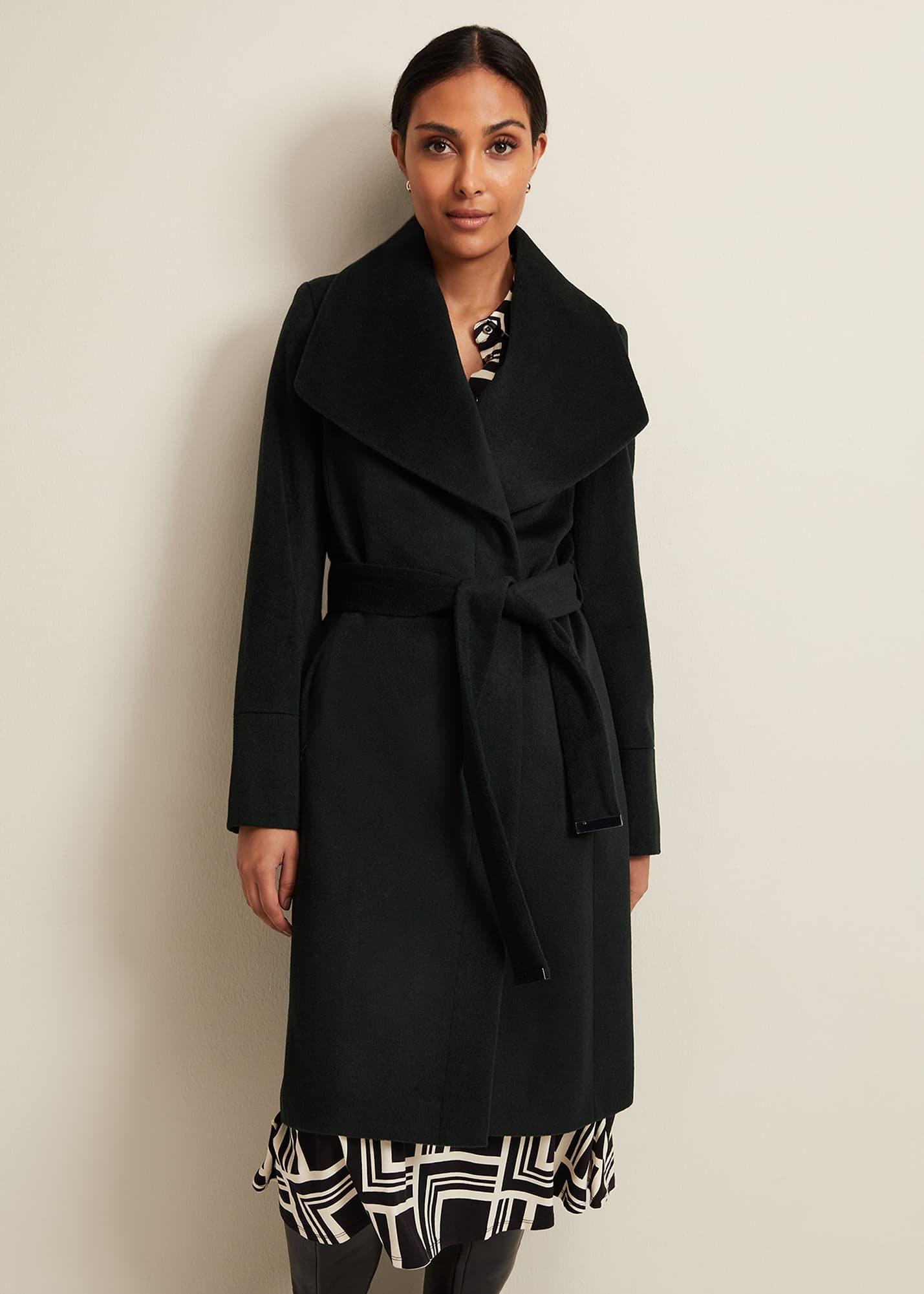 Petite Nicci Belted Wool Coat