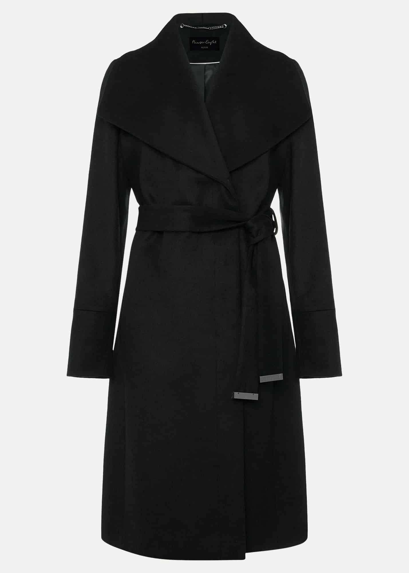 Petite Nicci Dark Green Wool Smart Coat
