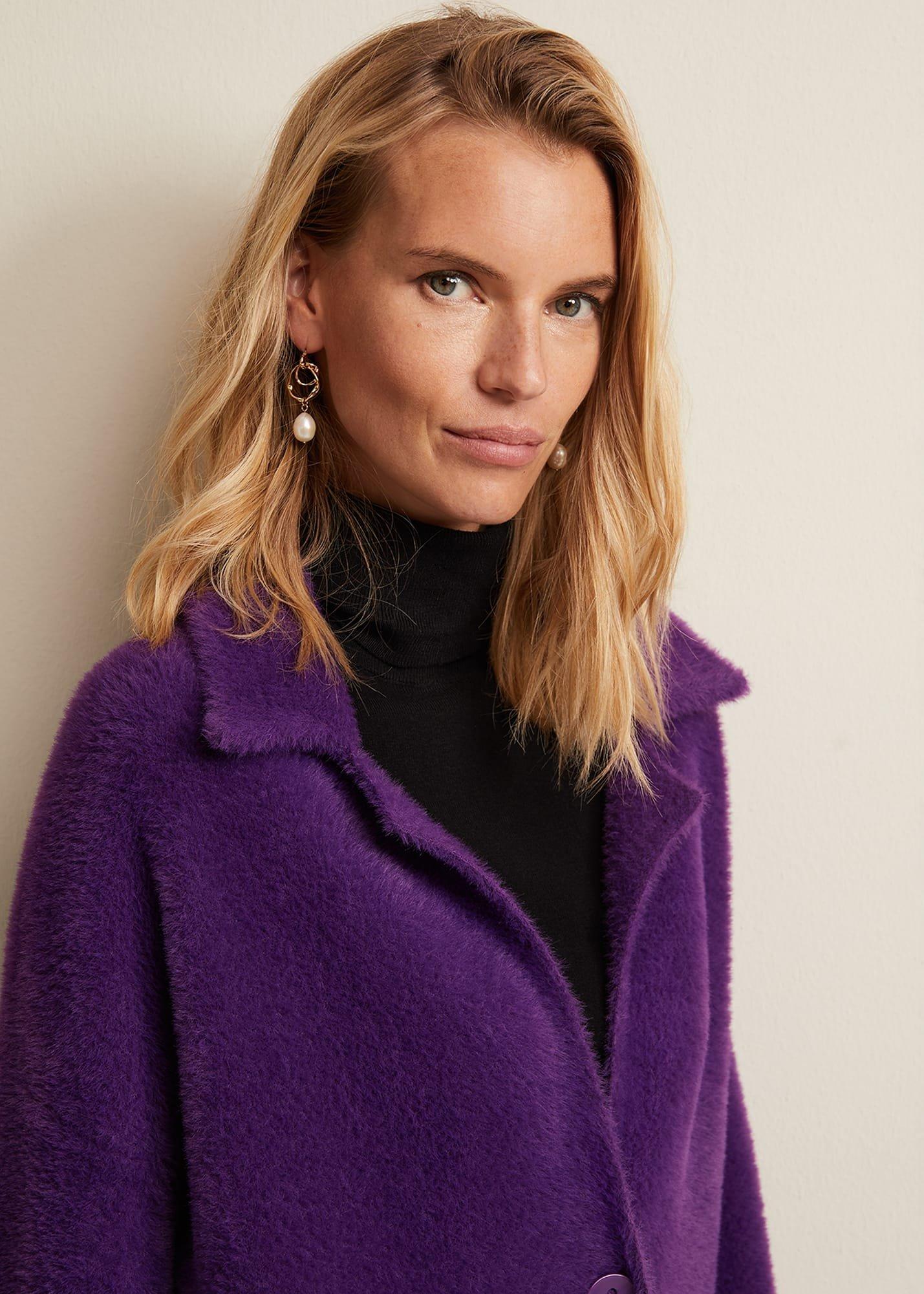 Floressa Fluffy Knitted Coat