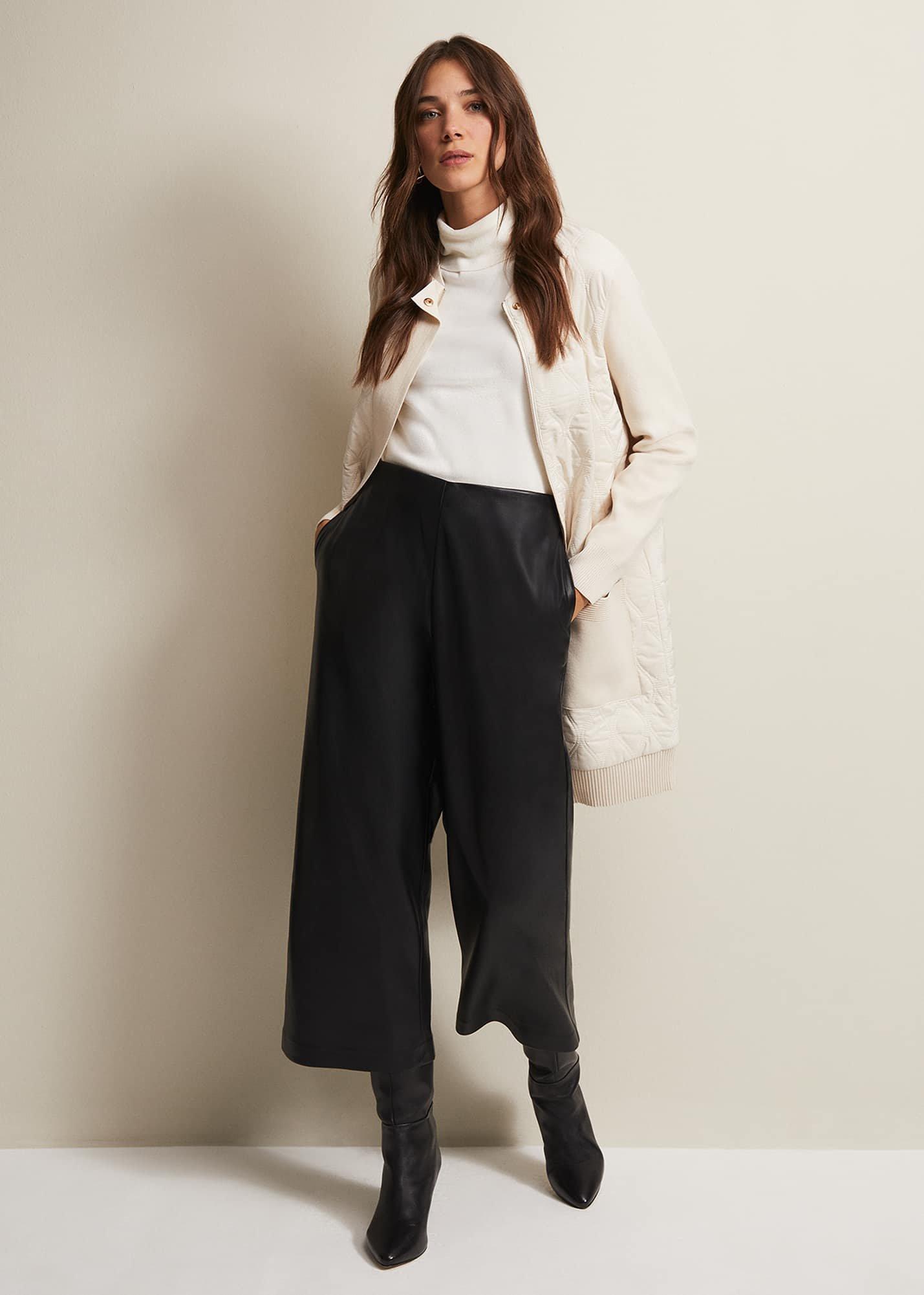 Zadie White Quilted Knit Coatigan