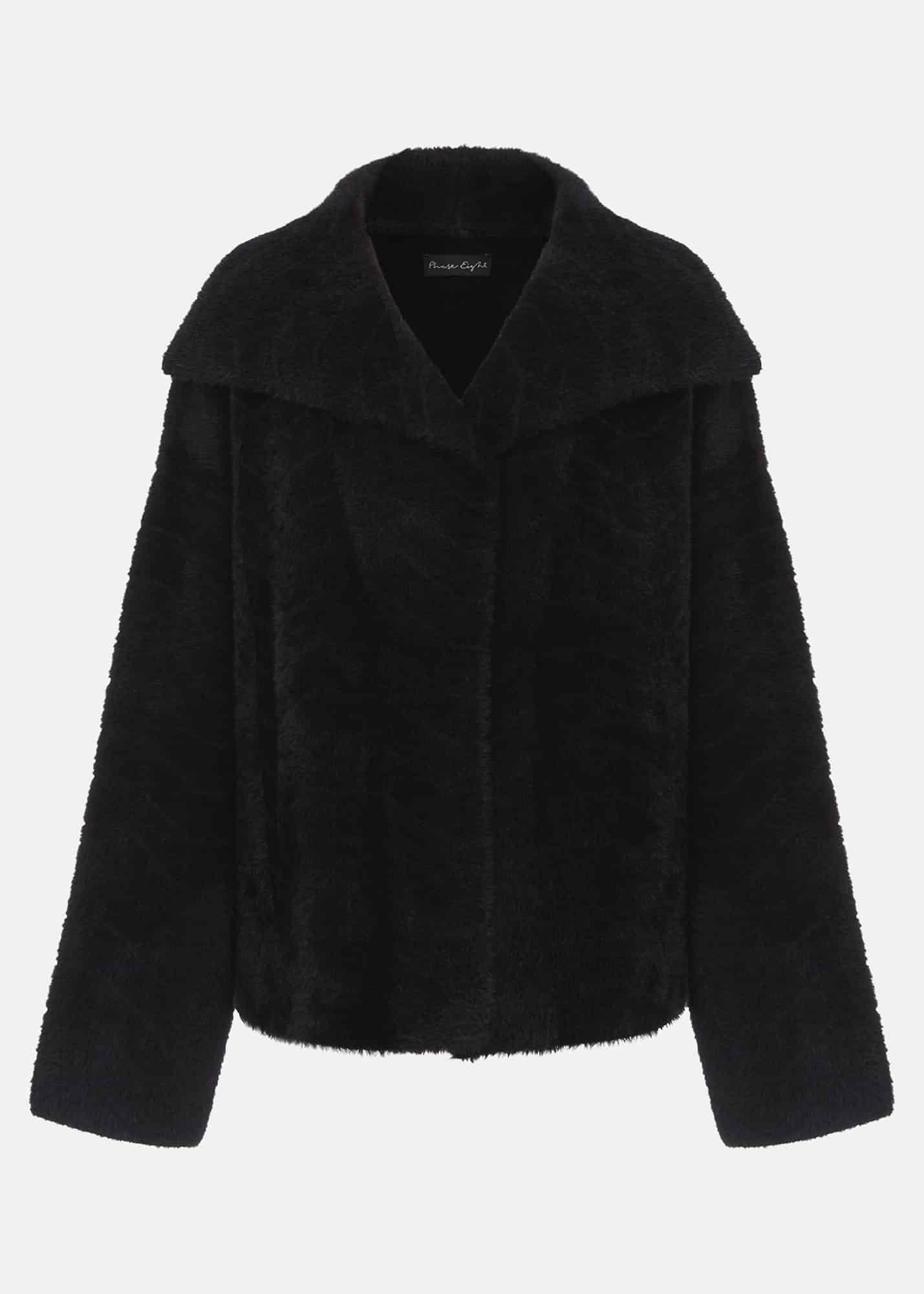 Lucy Black Faux Fur Jacket