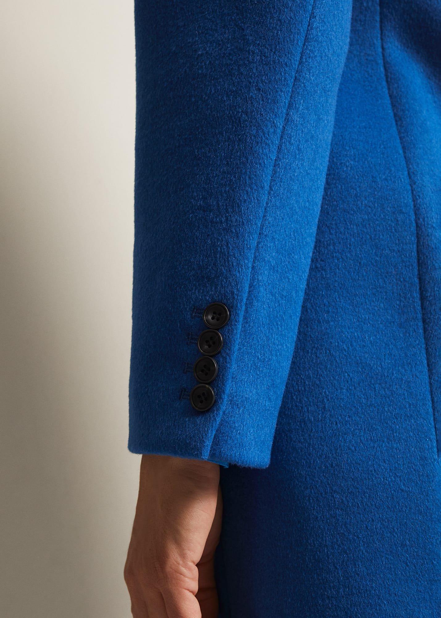 Lydia Blue Wool Smart Coat