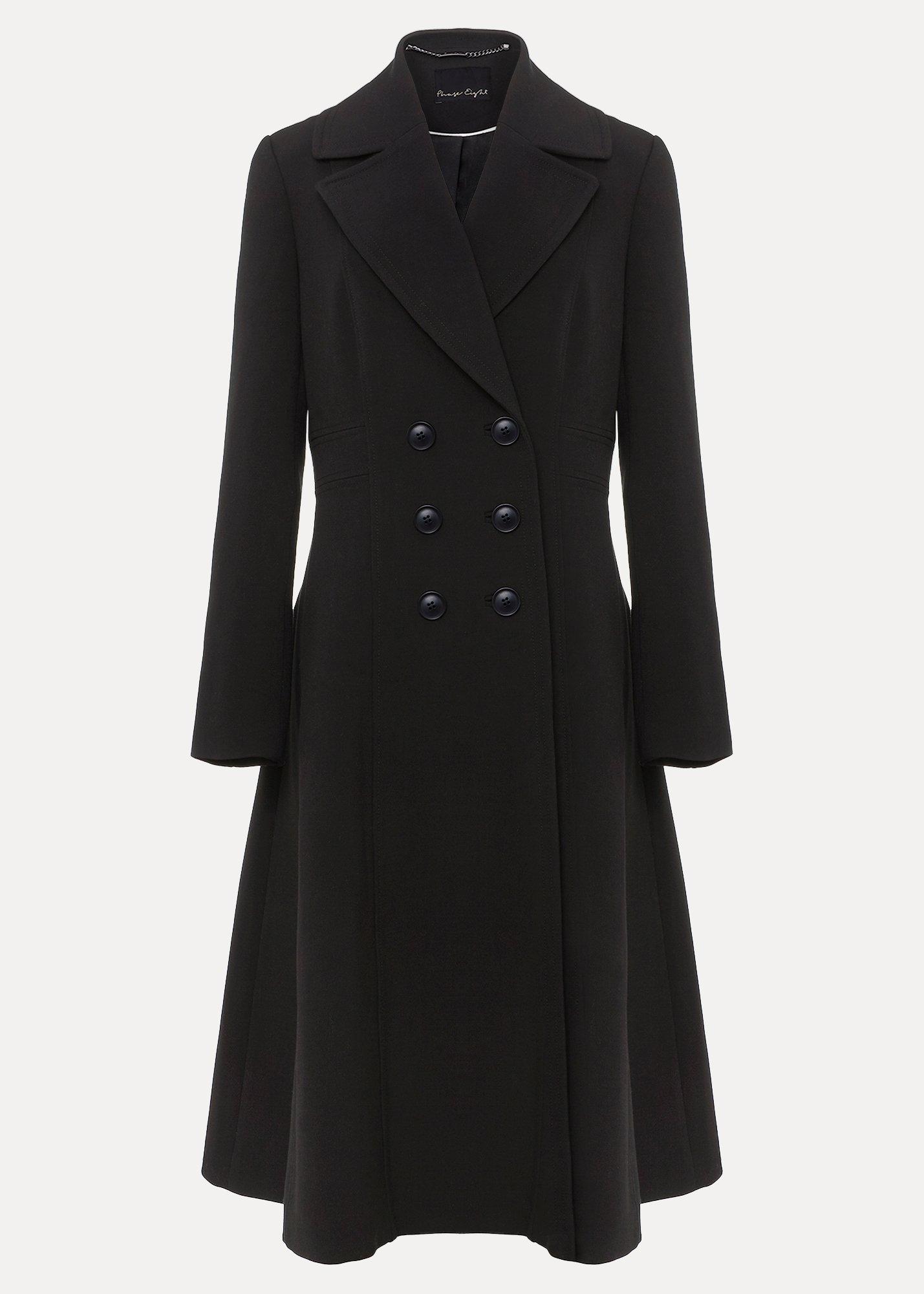 Sandra Black Long Smart Coat