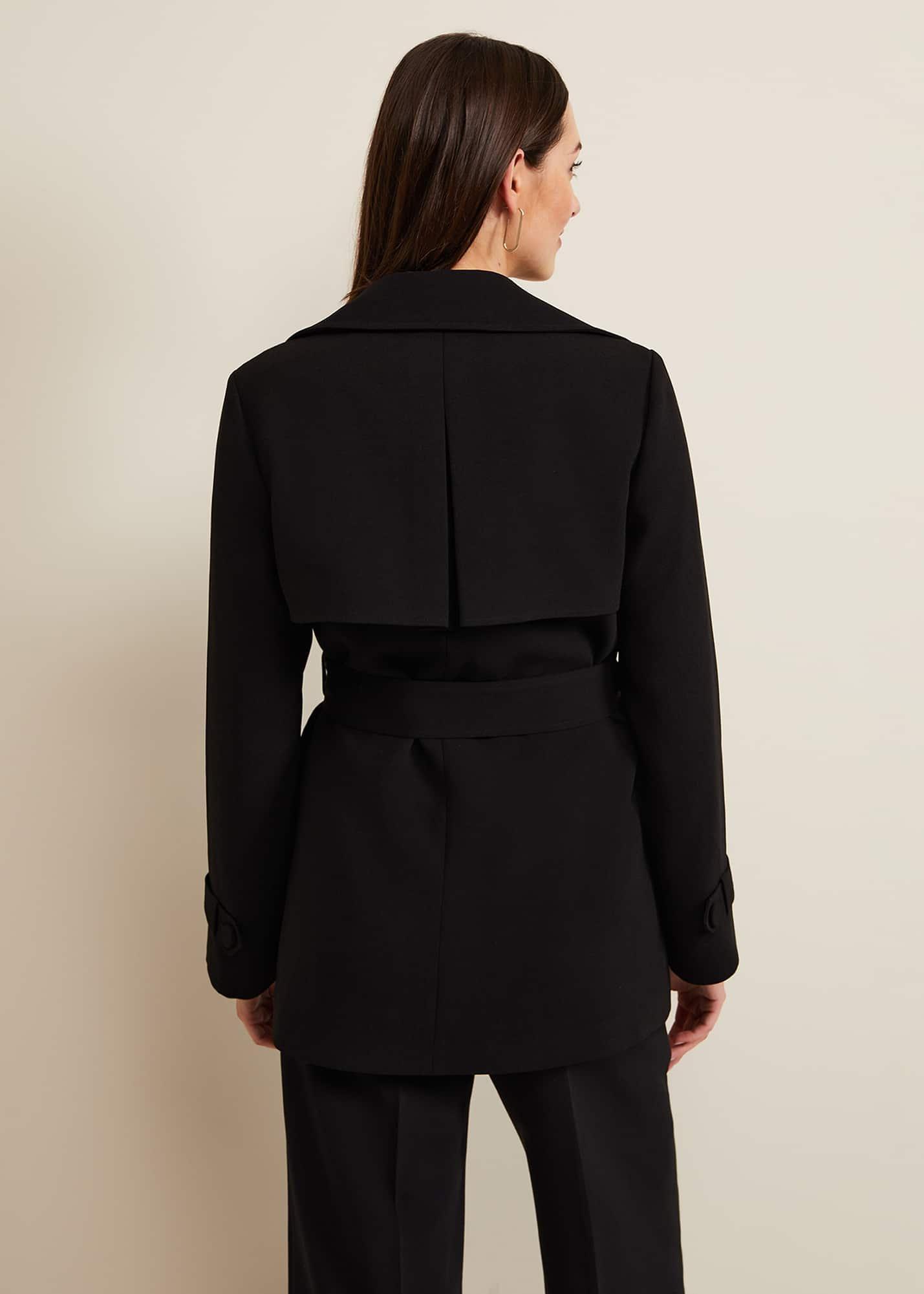 Demi Black Belted Jacket