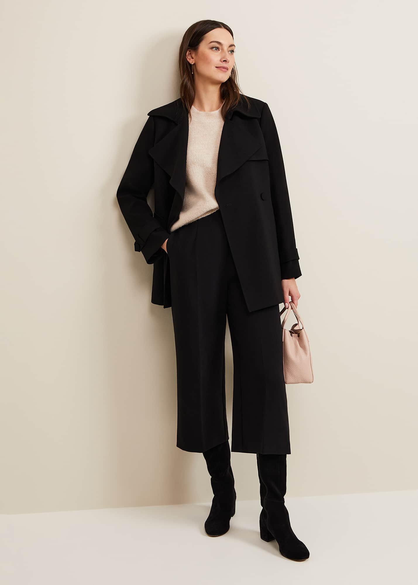 Demi Black Belted Jacket