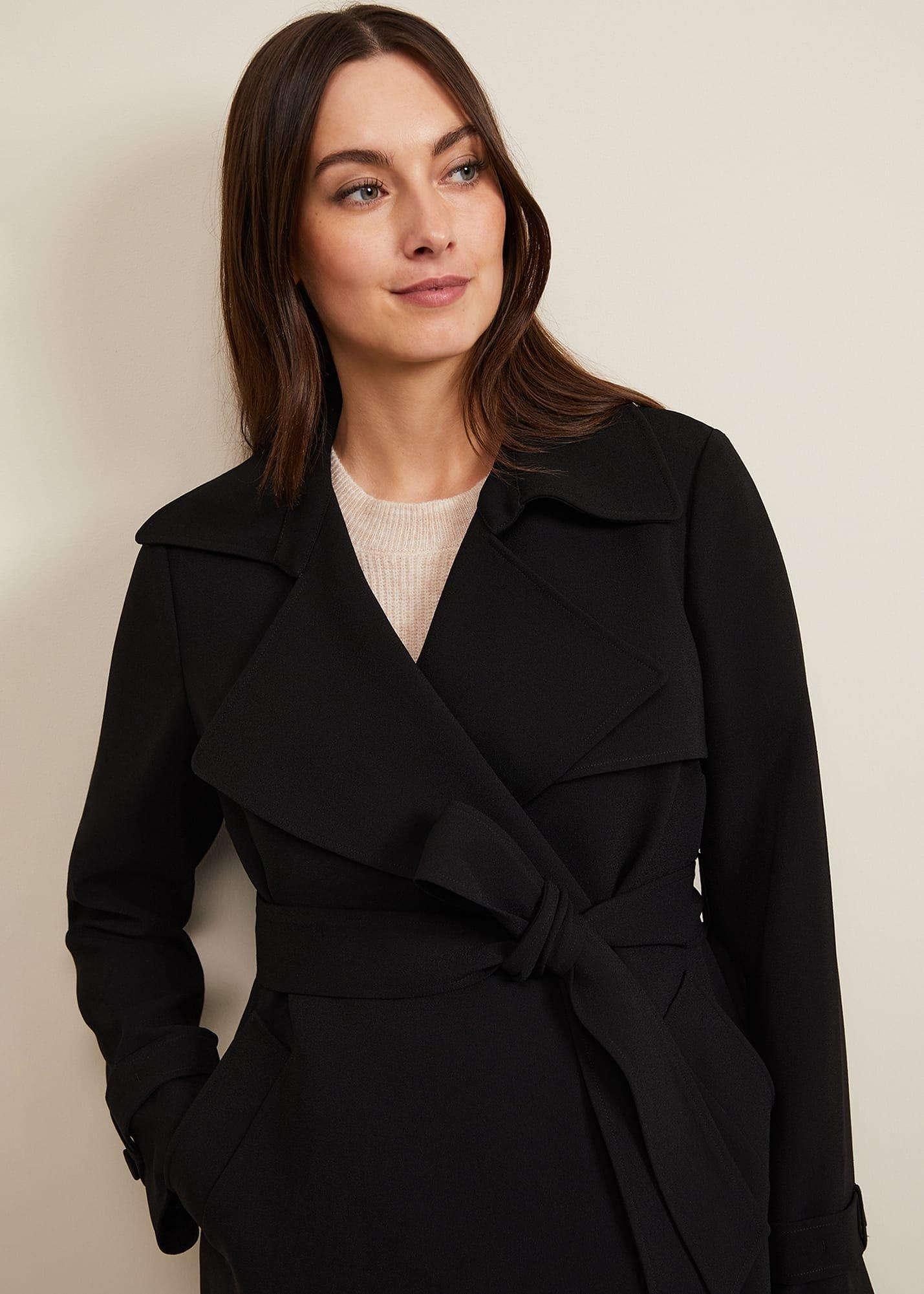 Demi Black Belted Jacket