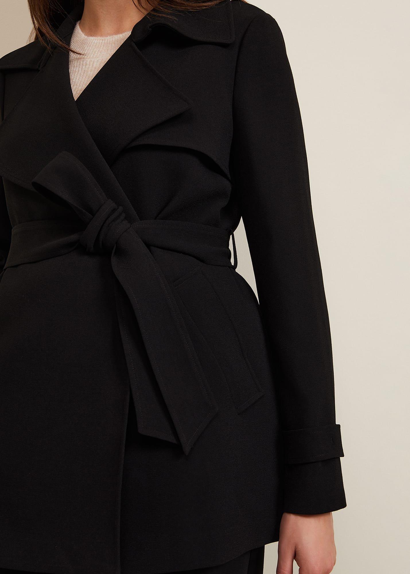 Demi Black Belted Jacket