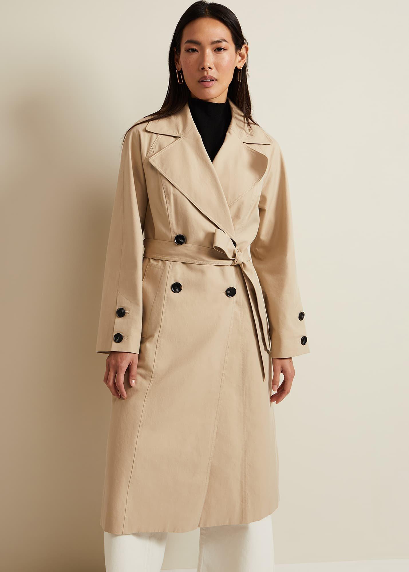 Sandy Button Detail Trench