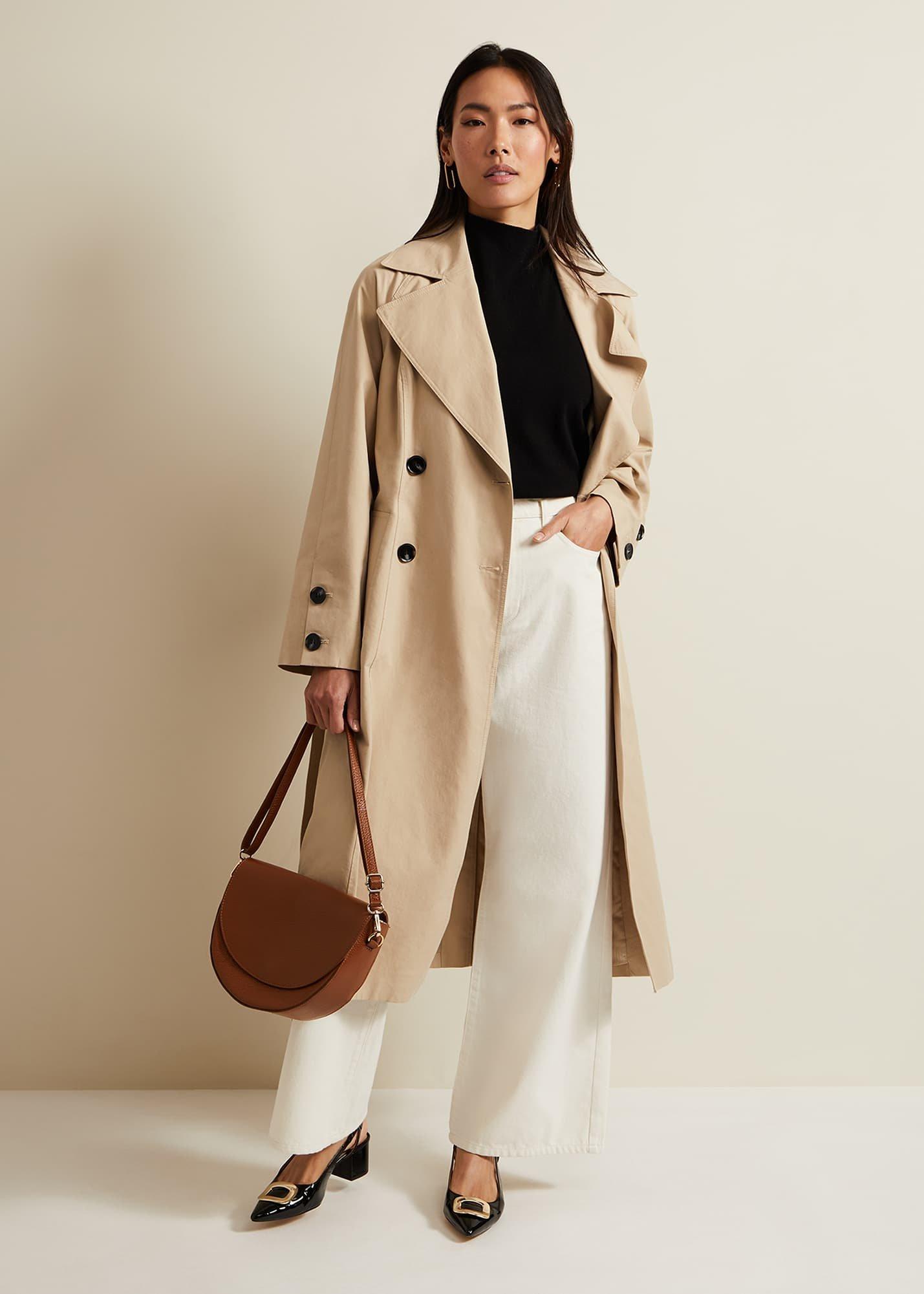 Sandy Button Detail Trench