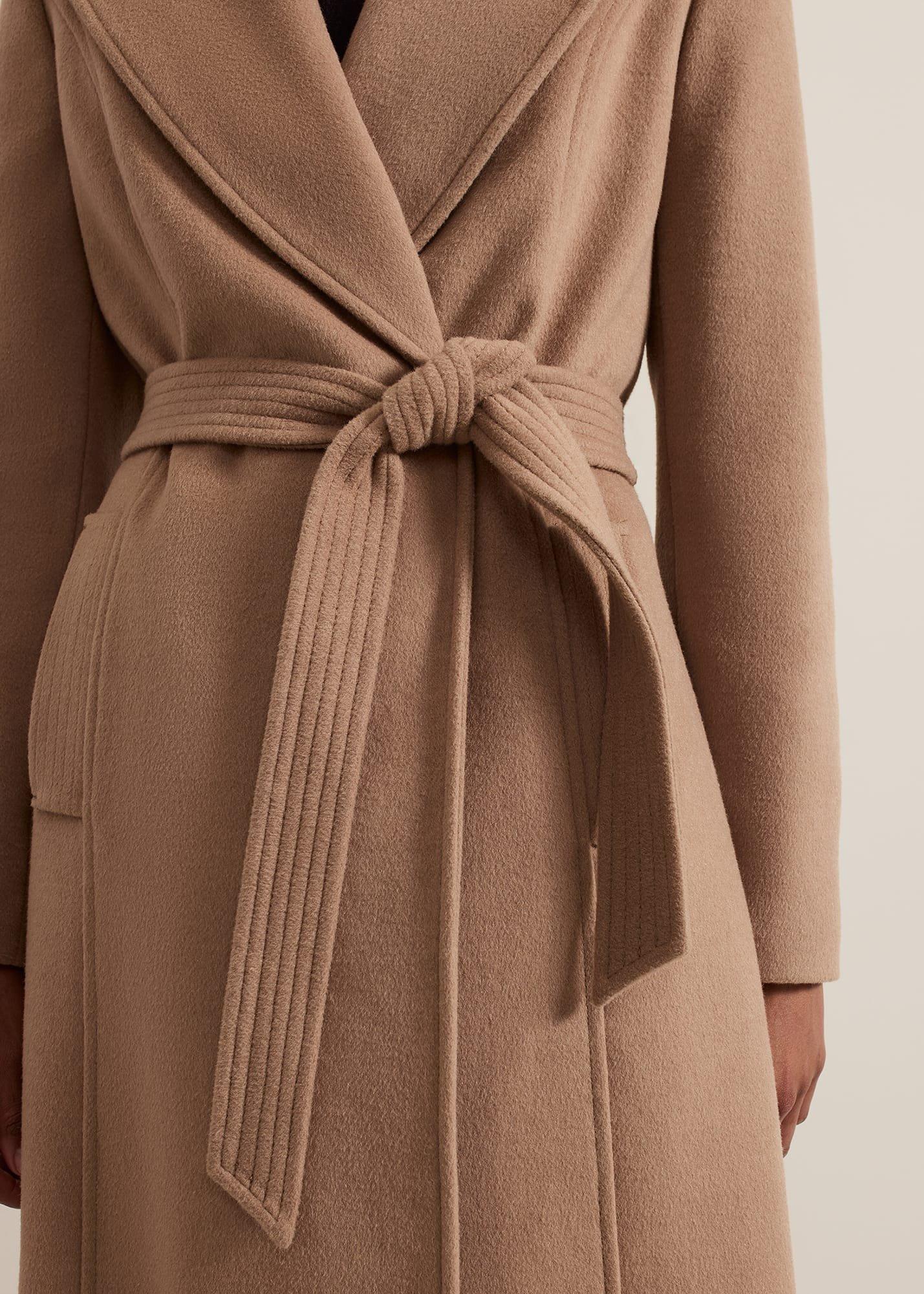 Livvy Wool Camel Trench Coat