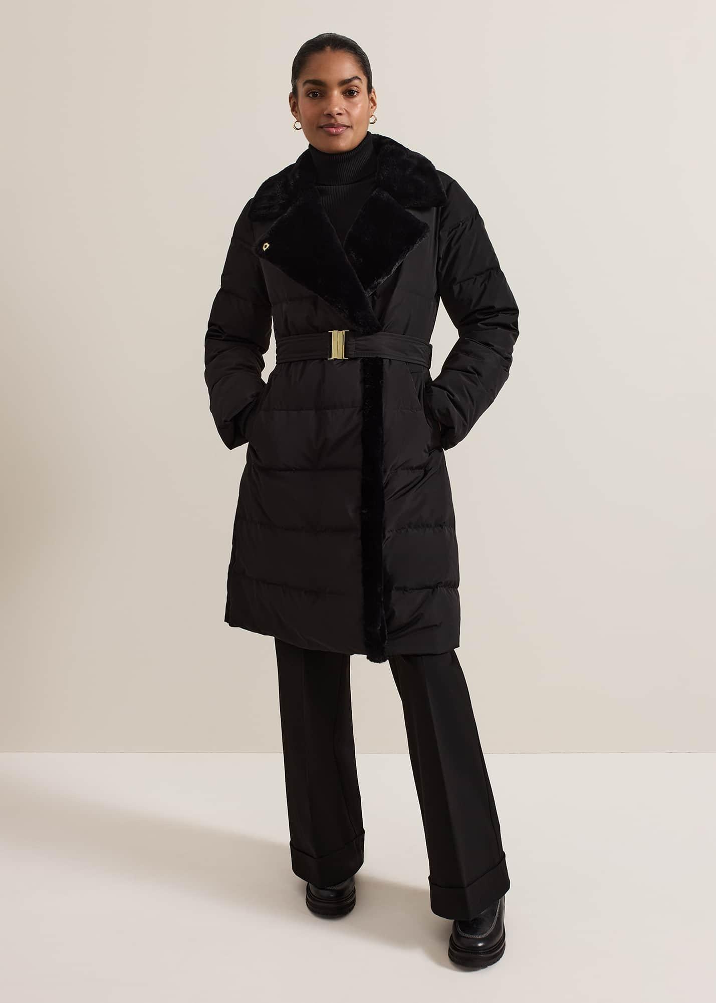 Kim Midi Fur Collar Puffer Coat