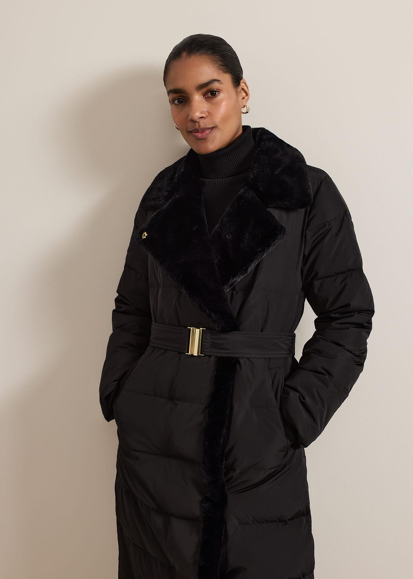 Kim Midi Fur Collar Puffer Coat