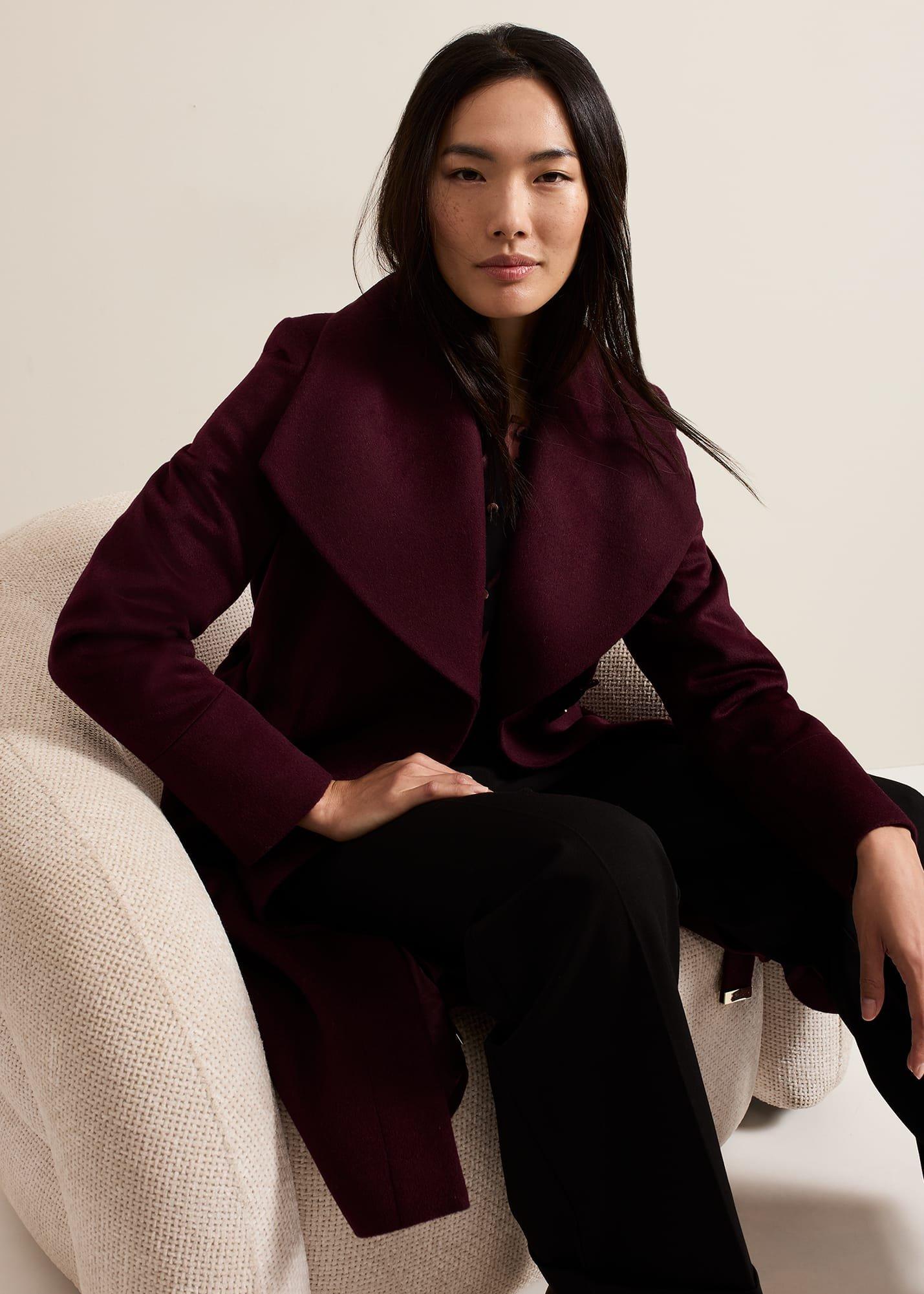 ${product-id}-Nicci Belted Wool Coat-Burgundy-${view-type}