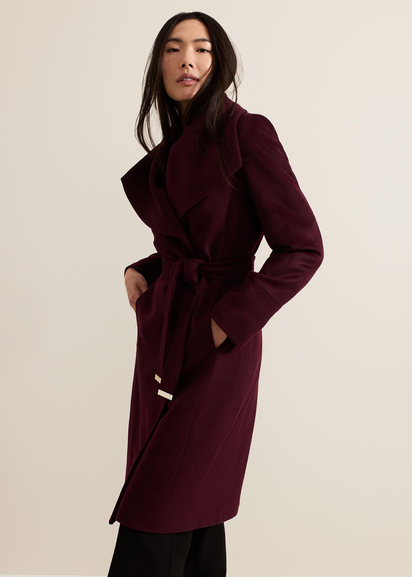 ${product-id}-Nicci Belted Wool Coat-Burgundy-${view-type}