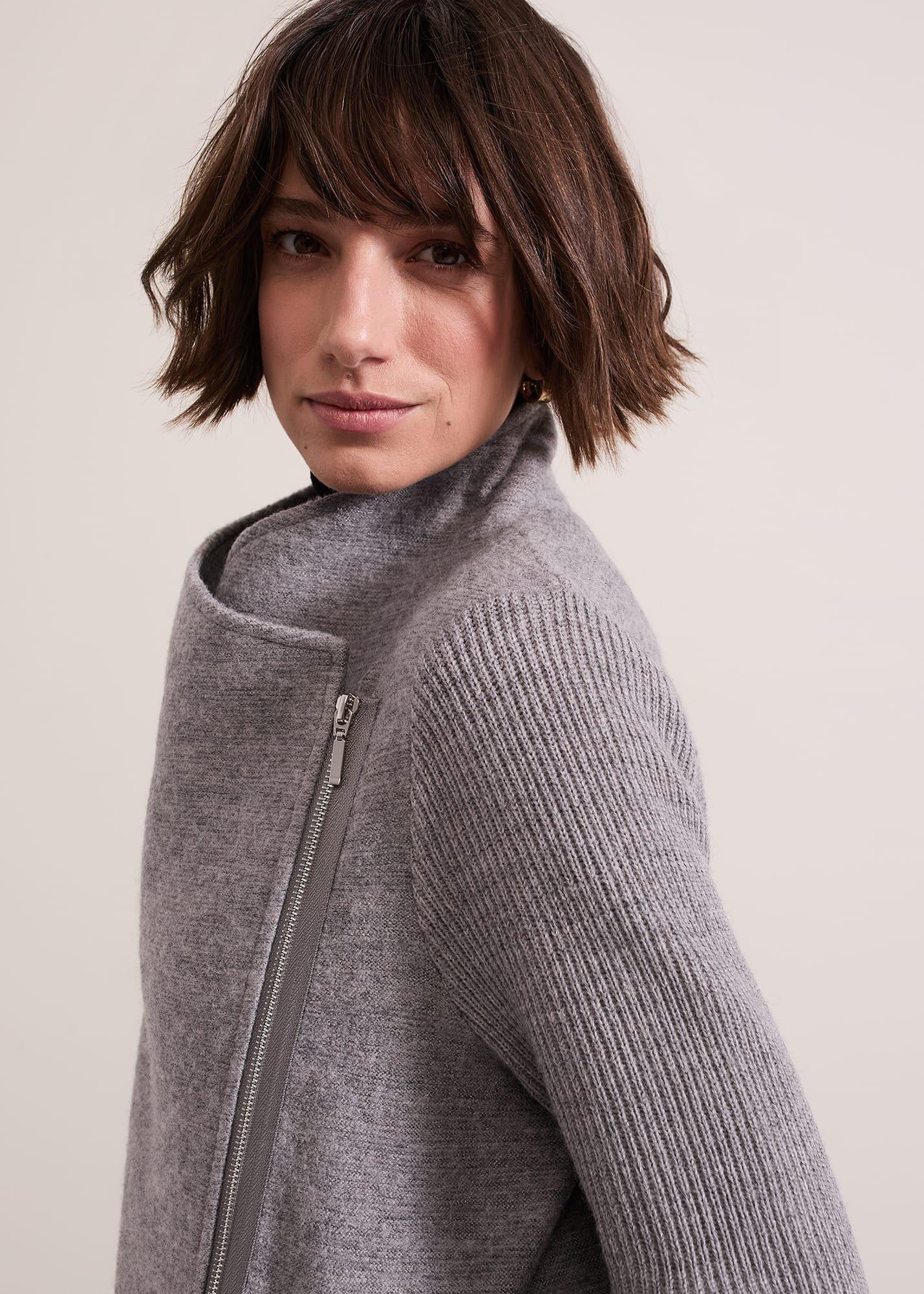 ${product-id}-Byanca Zip Knit Coat-Grey Marl-${view-type}