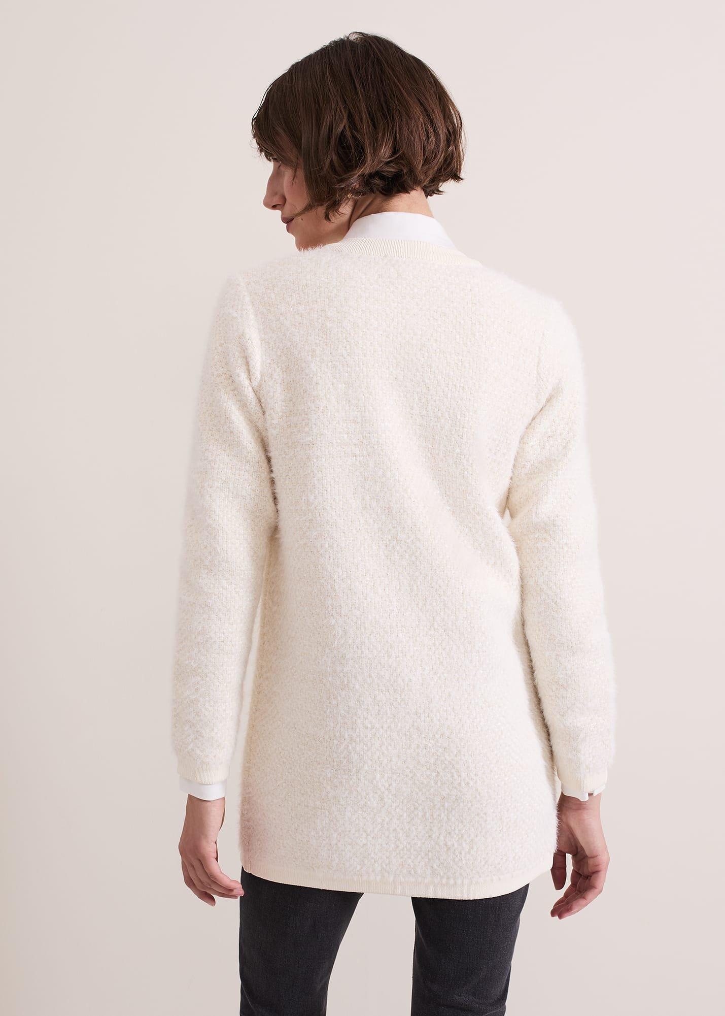 Laci Long Line Boucle Knit Coatigan