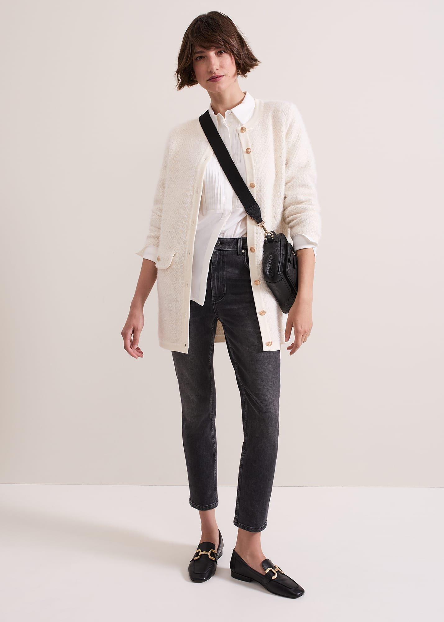 Laci Long Line Boucle Knit Coatigan