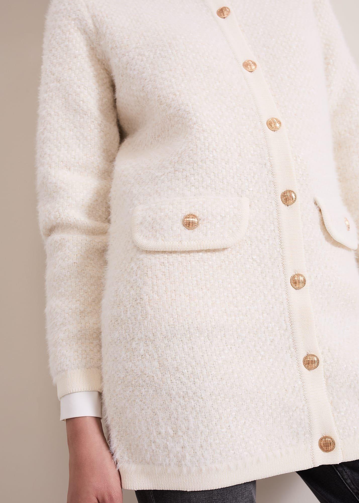 Laci Long Line Boucle Knit Coatigan
