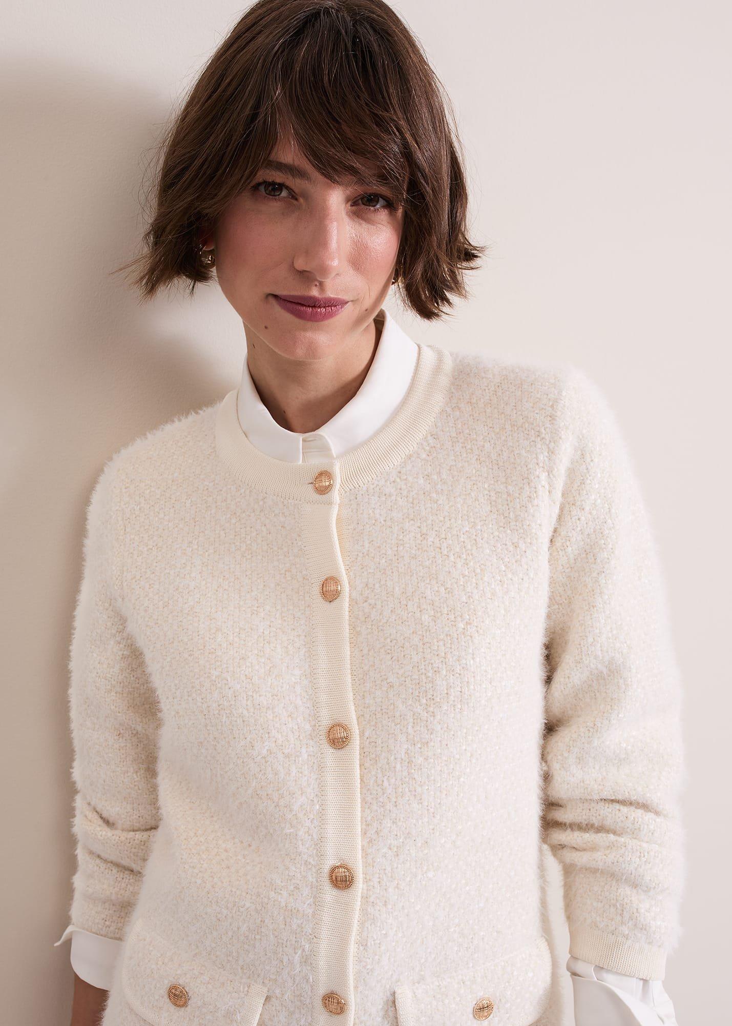 Laci Long Line Boucle Knit Coatigan