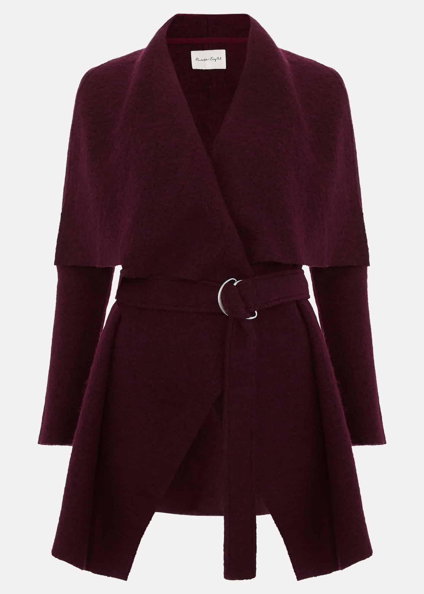 Lana Textured Drape Knit Coat