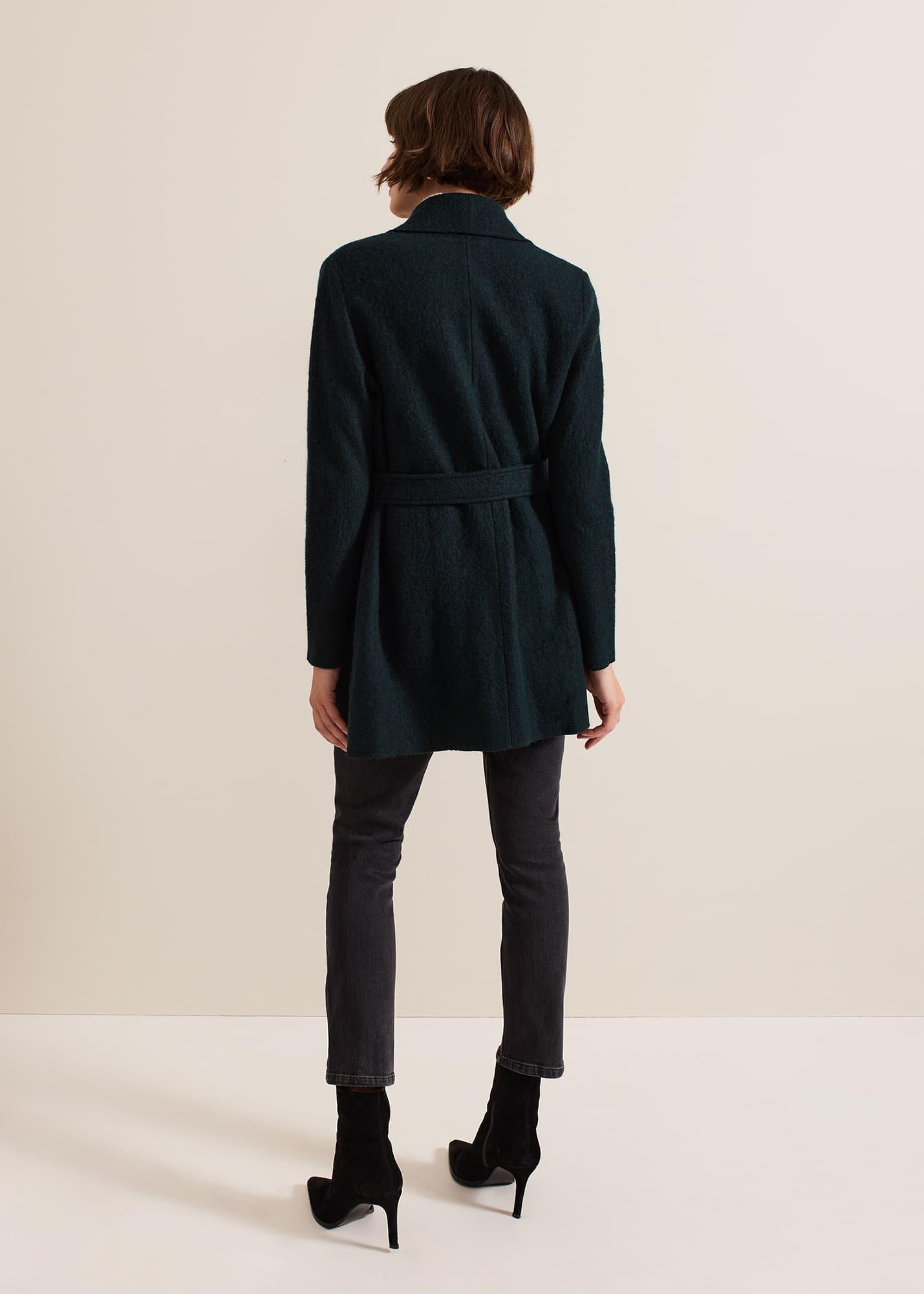 Lana Textured Drape Knit Coat
