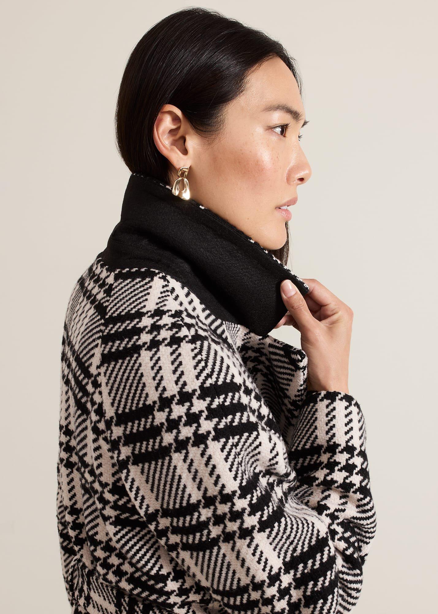 Cassie Check Wool Coat