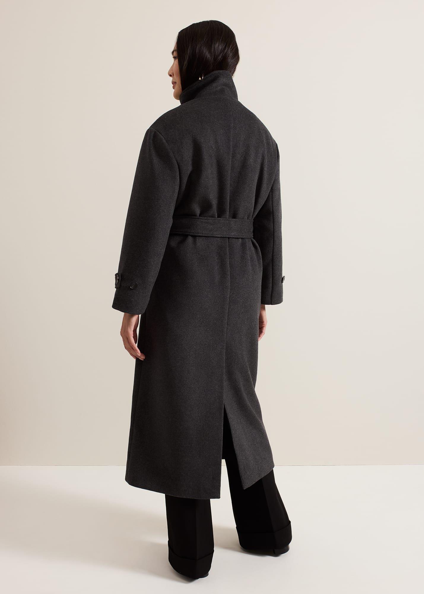 ${product-id}-Paloma Funnel Neck Wool Smart Coat-Grey-${view-type}