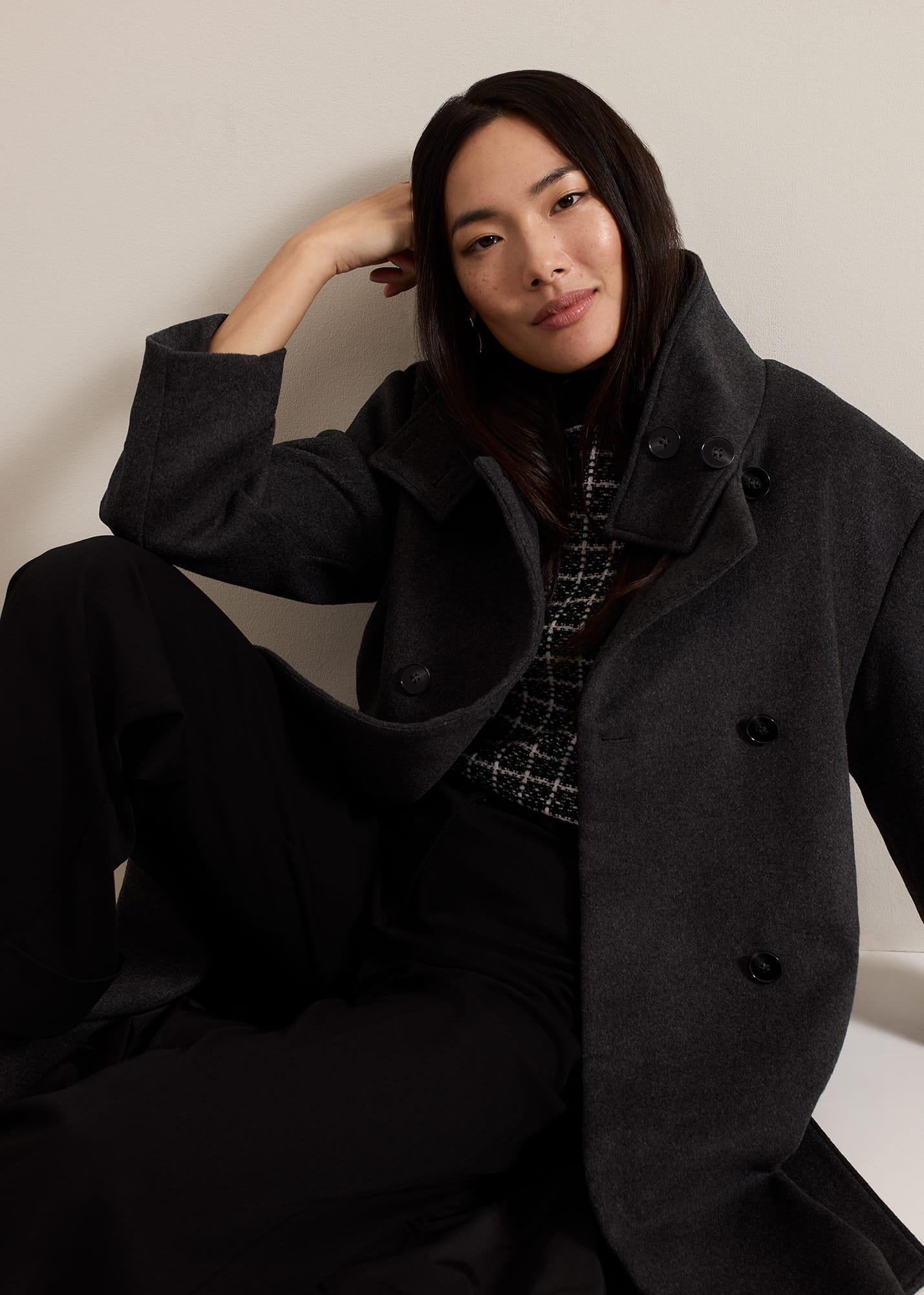${product-id}-Paloma Funnel Neck Wool Smart Coat-Grey-${view-type}