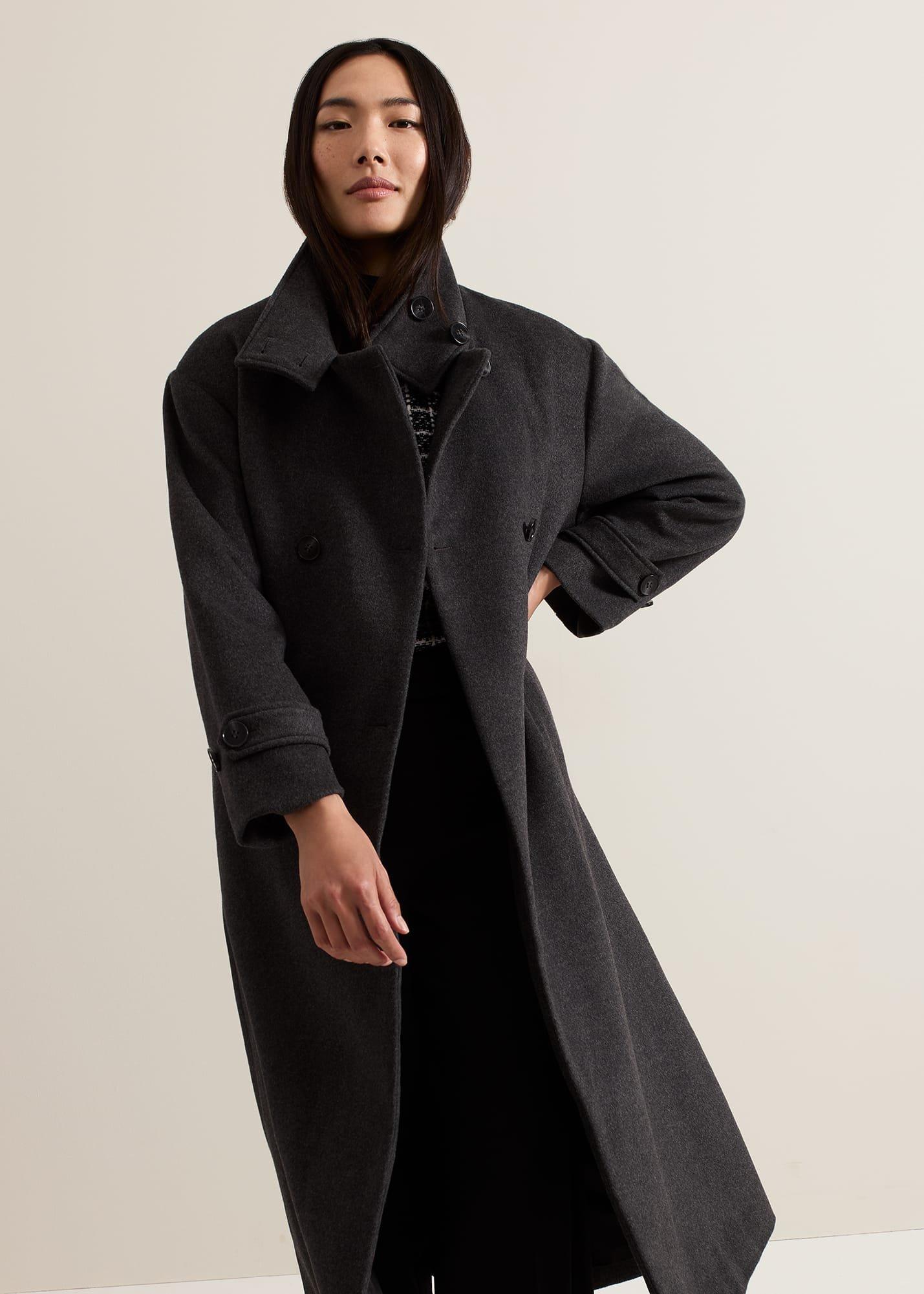 ${product-id}-Paloma Funnel Neck Wool Smart Coat-Grey-${view-type}