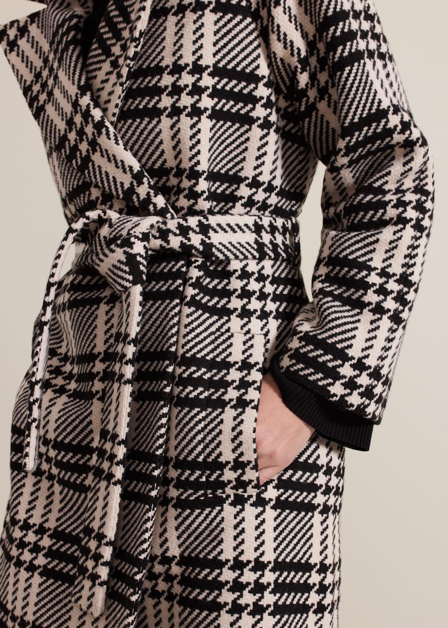 ${product-id}-Petite Cassie Check Wool Wrap Coat-Black/Ivory-${view-type}
