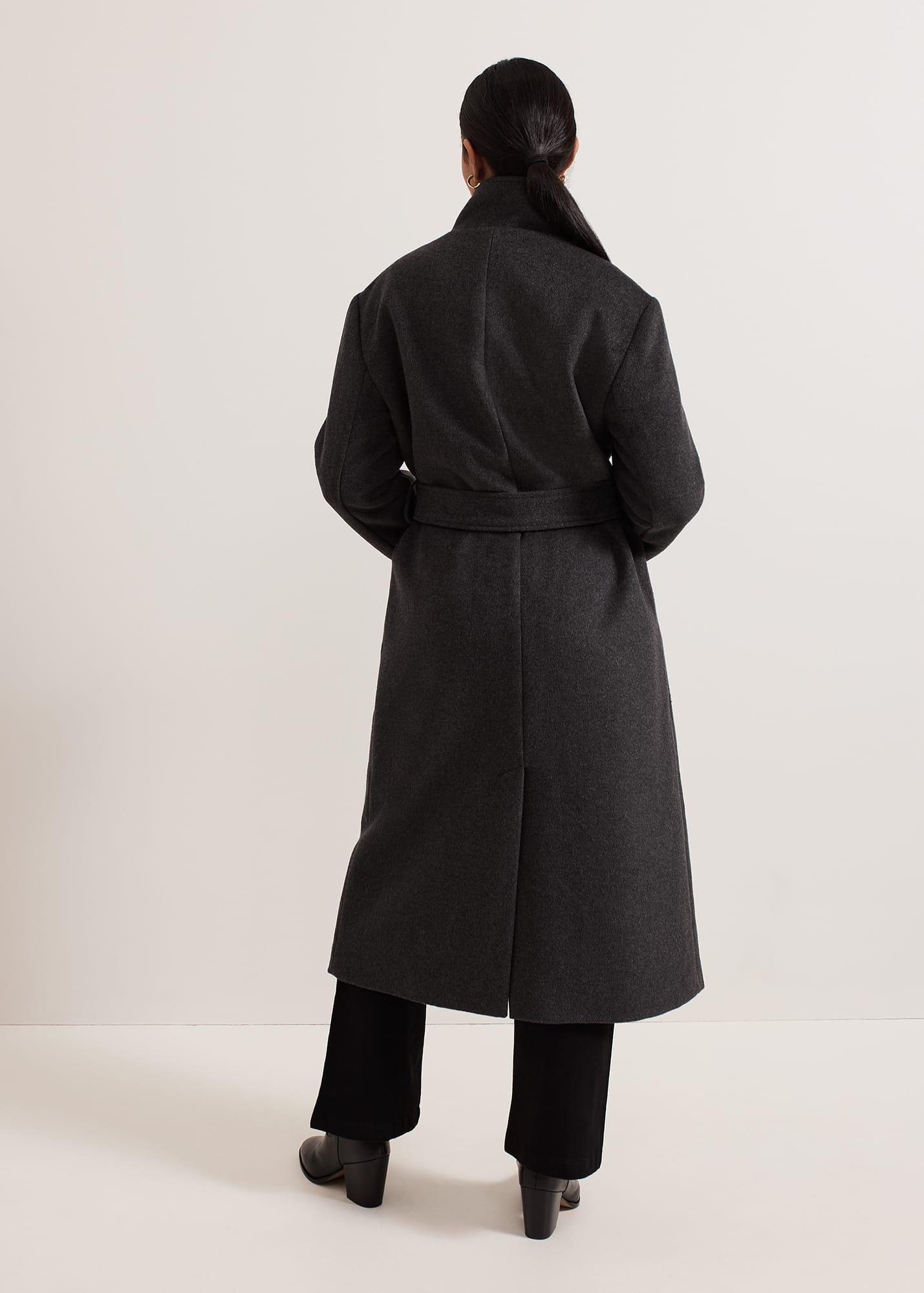 Petite Paloma Funnel Neck Wool Coat