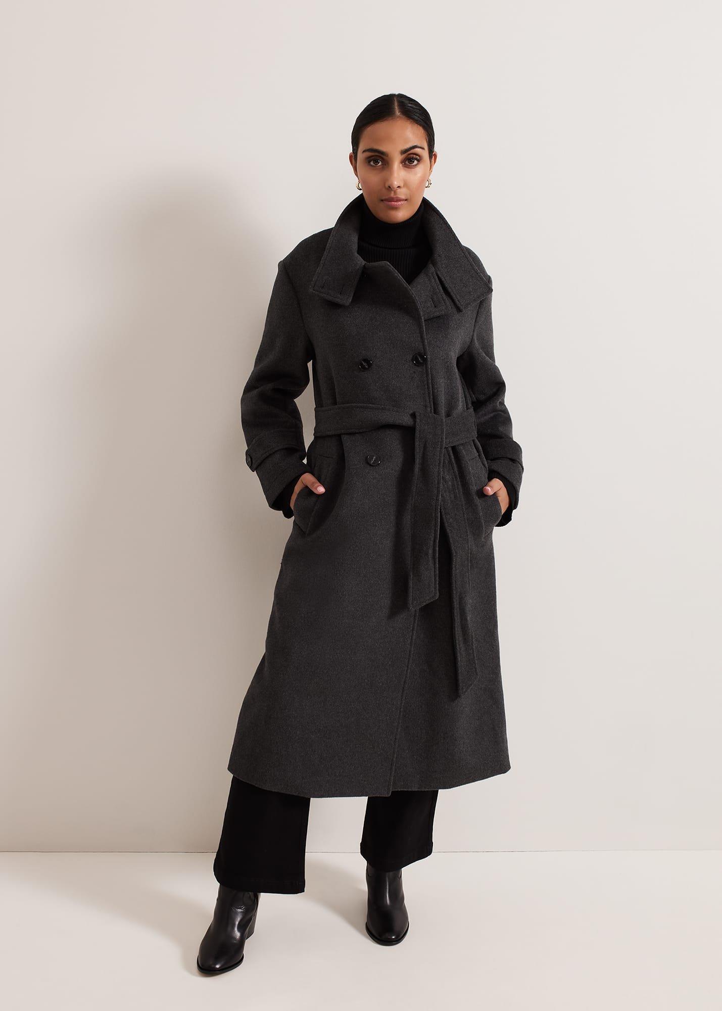 ${product-id}-Petite Paloma Funnel Neck Wool Coat-Grey-${view-type}