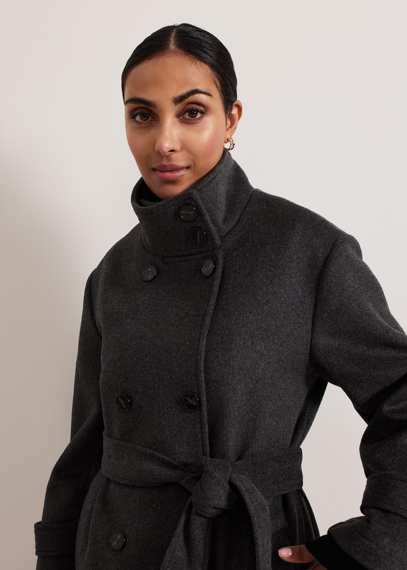 ${product-id}-Petite Paloma Funnel Neck Wool Coat-Grey-${view-type}