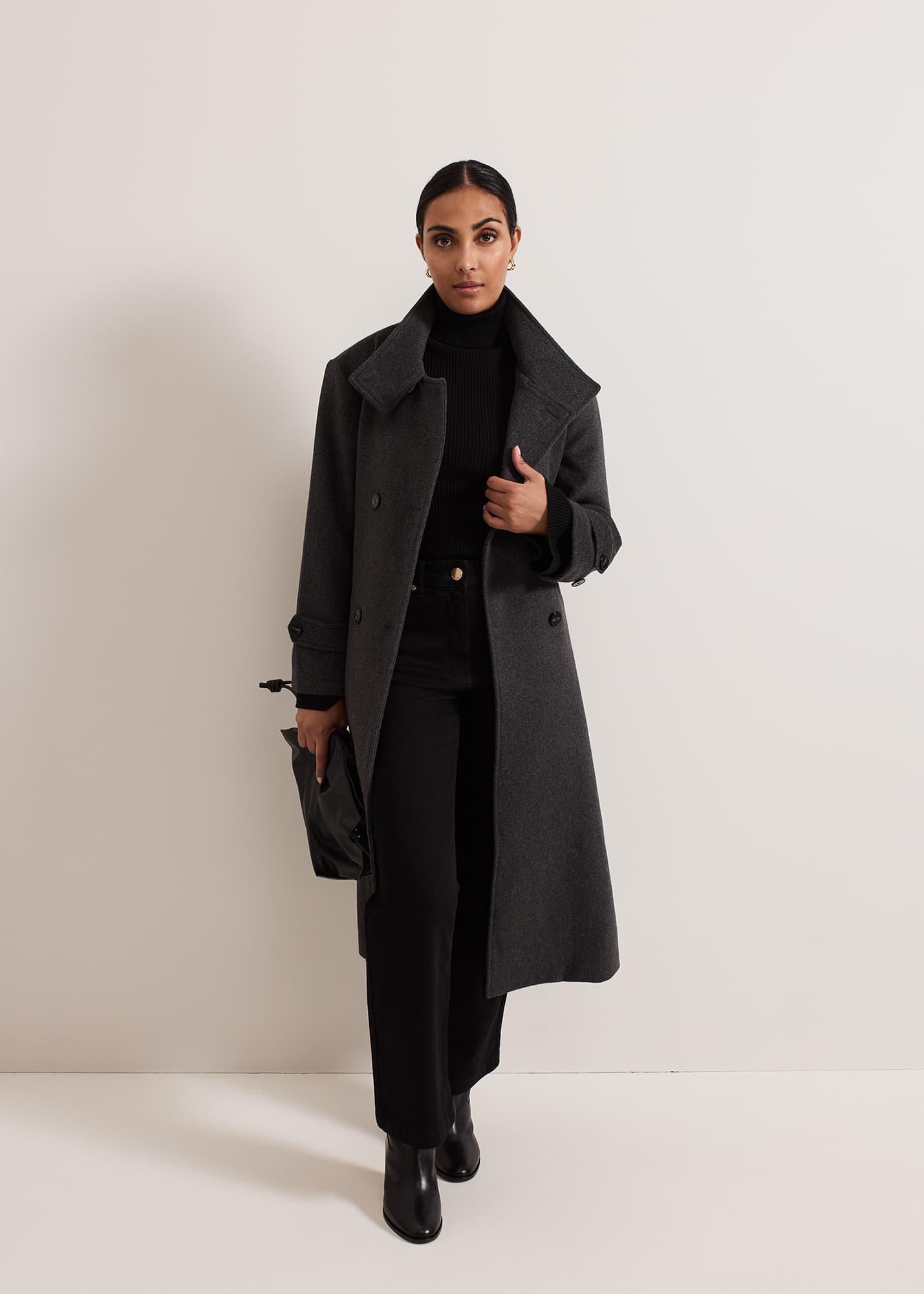 ${product-id}-Petite Paloma Funnel Neck Wool Coat-Grey-${view-type}