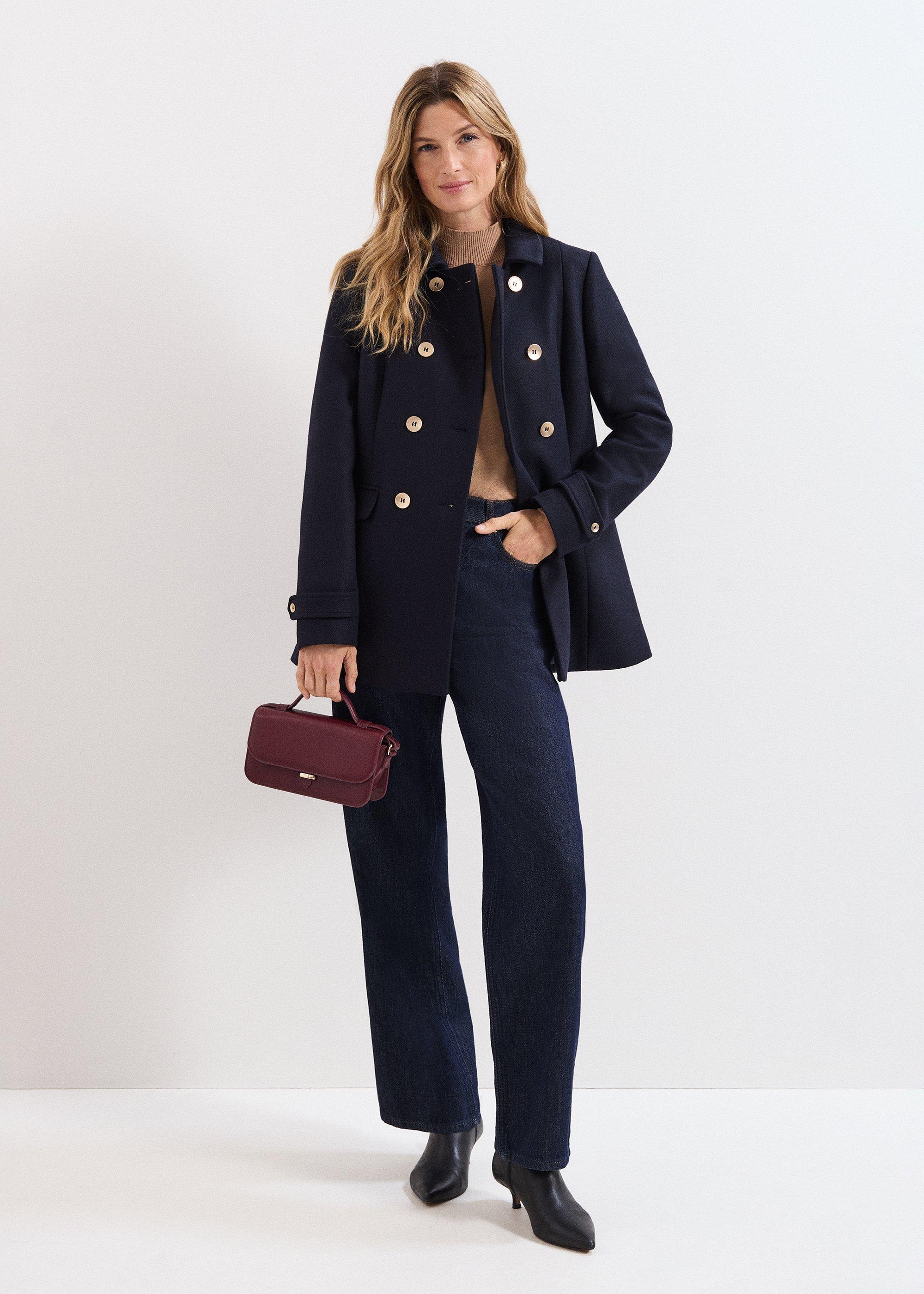 Aurelie Wool Peacoat