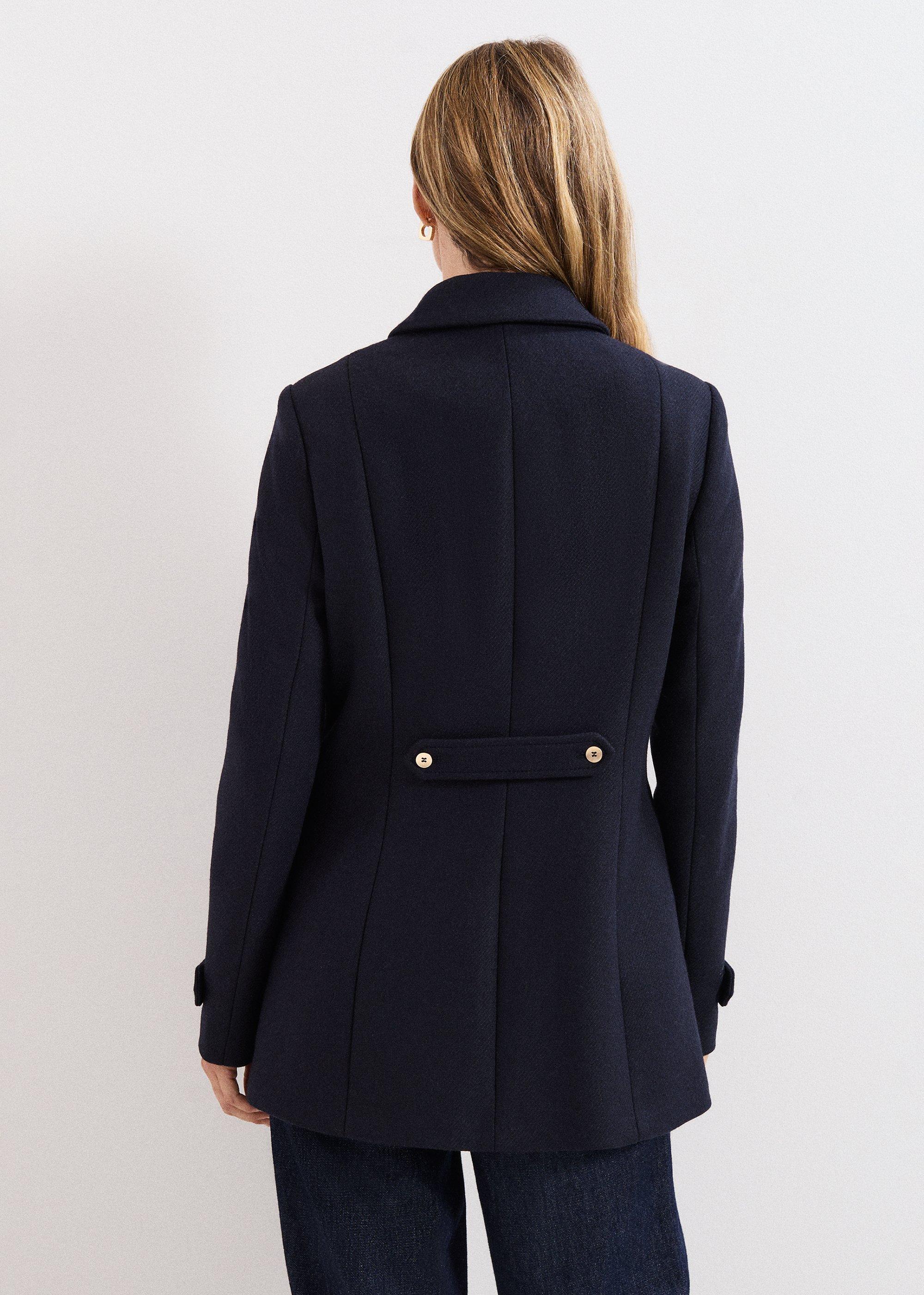 Aurelie Wool Peacoat