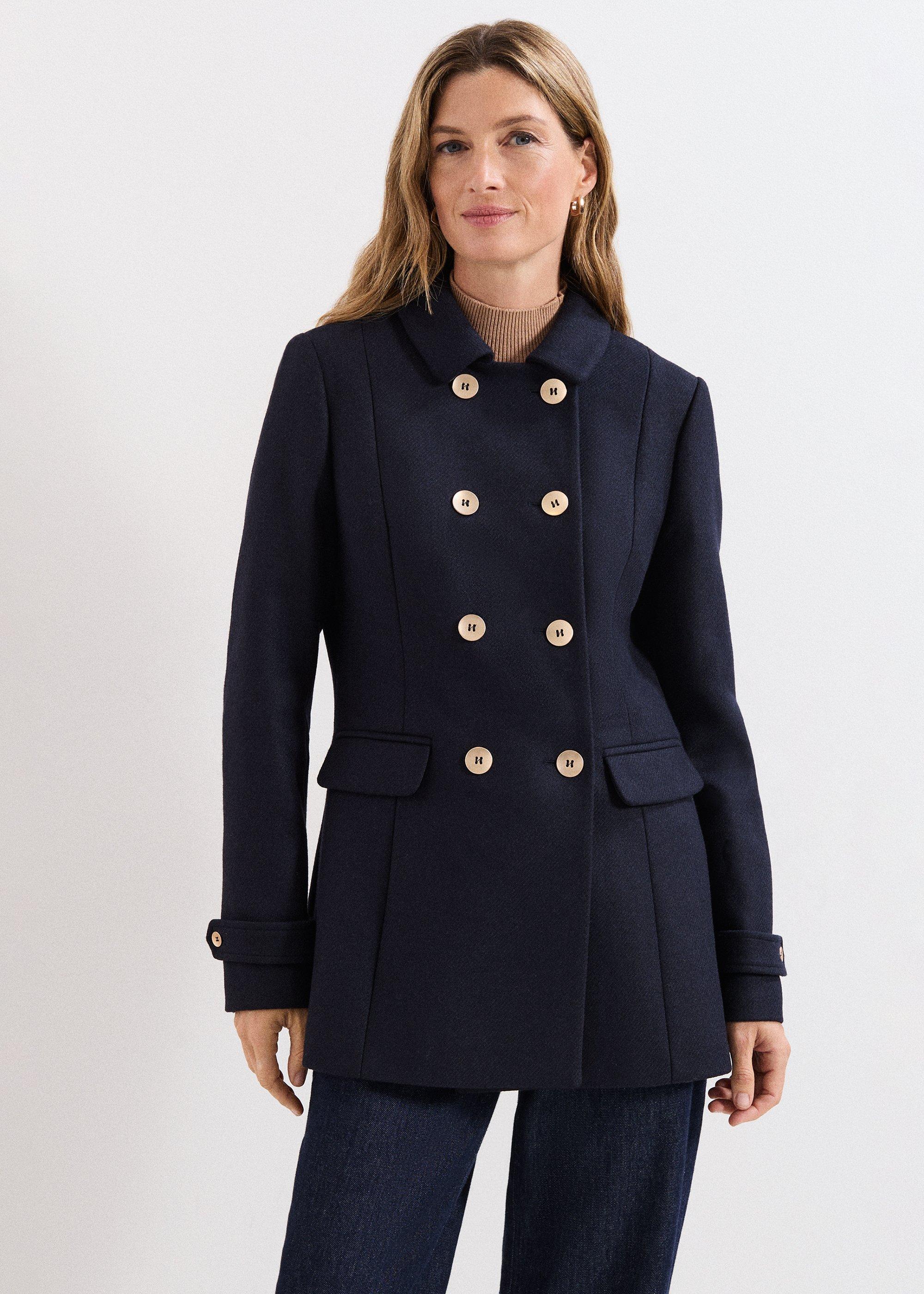 Aurelie Wool Peacoat