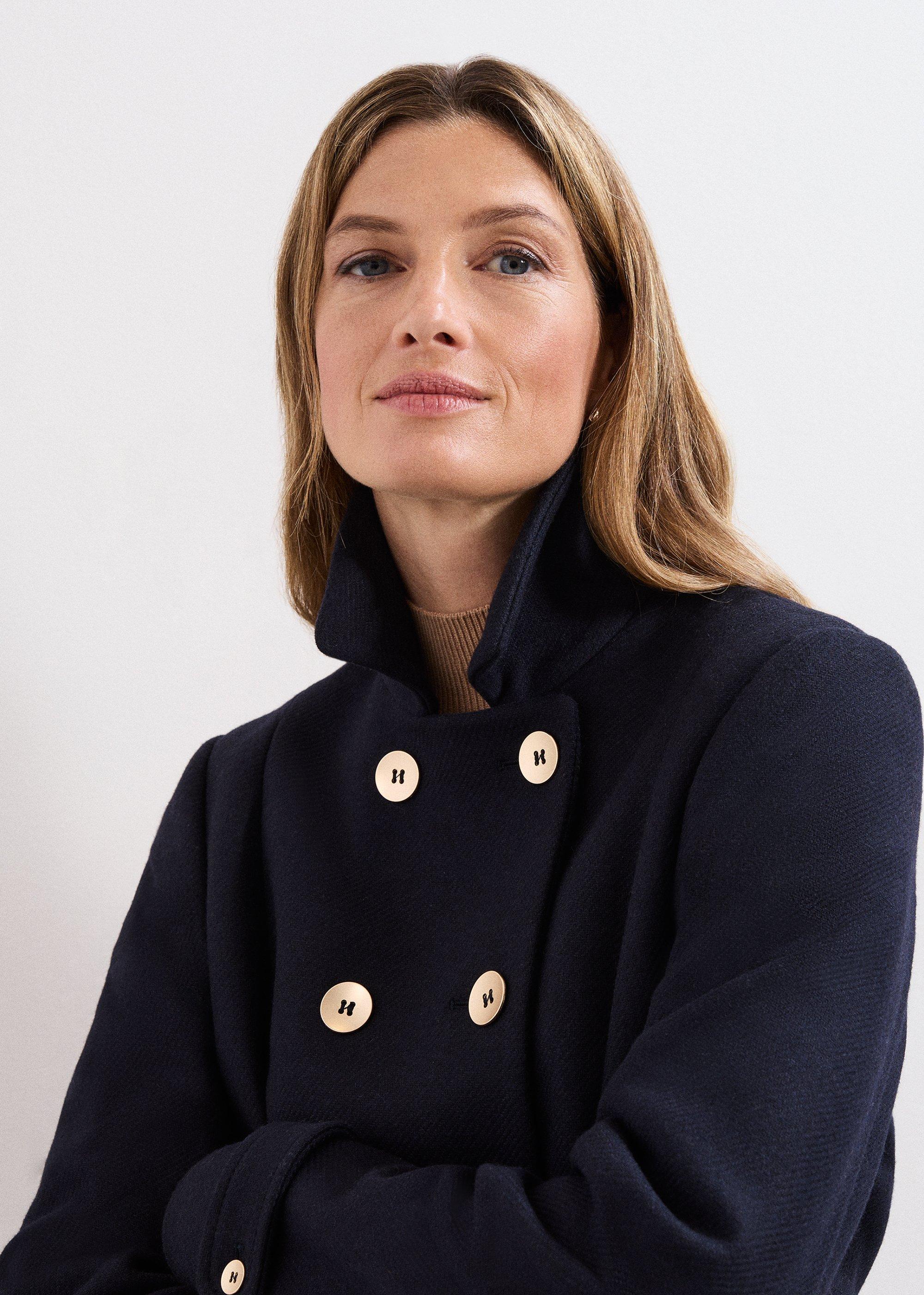Aurelie Wool Peacoat