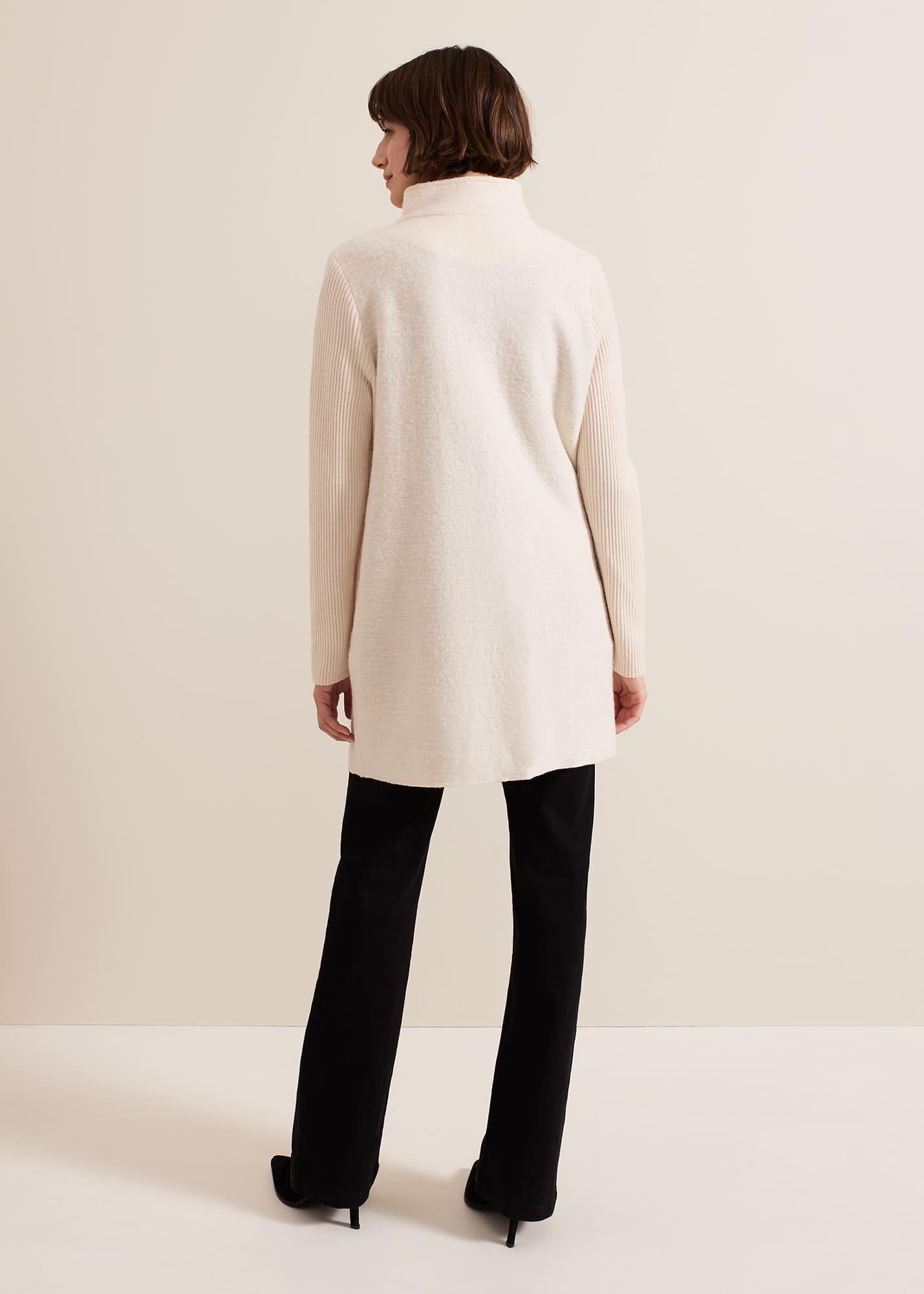 Lea Popper Knit Coat