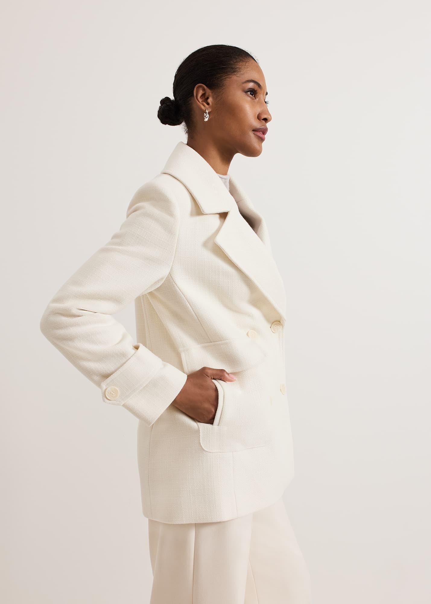 Amelie Ivory Short Peacoat