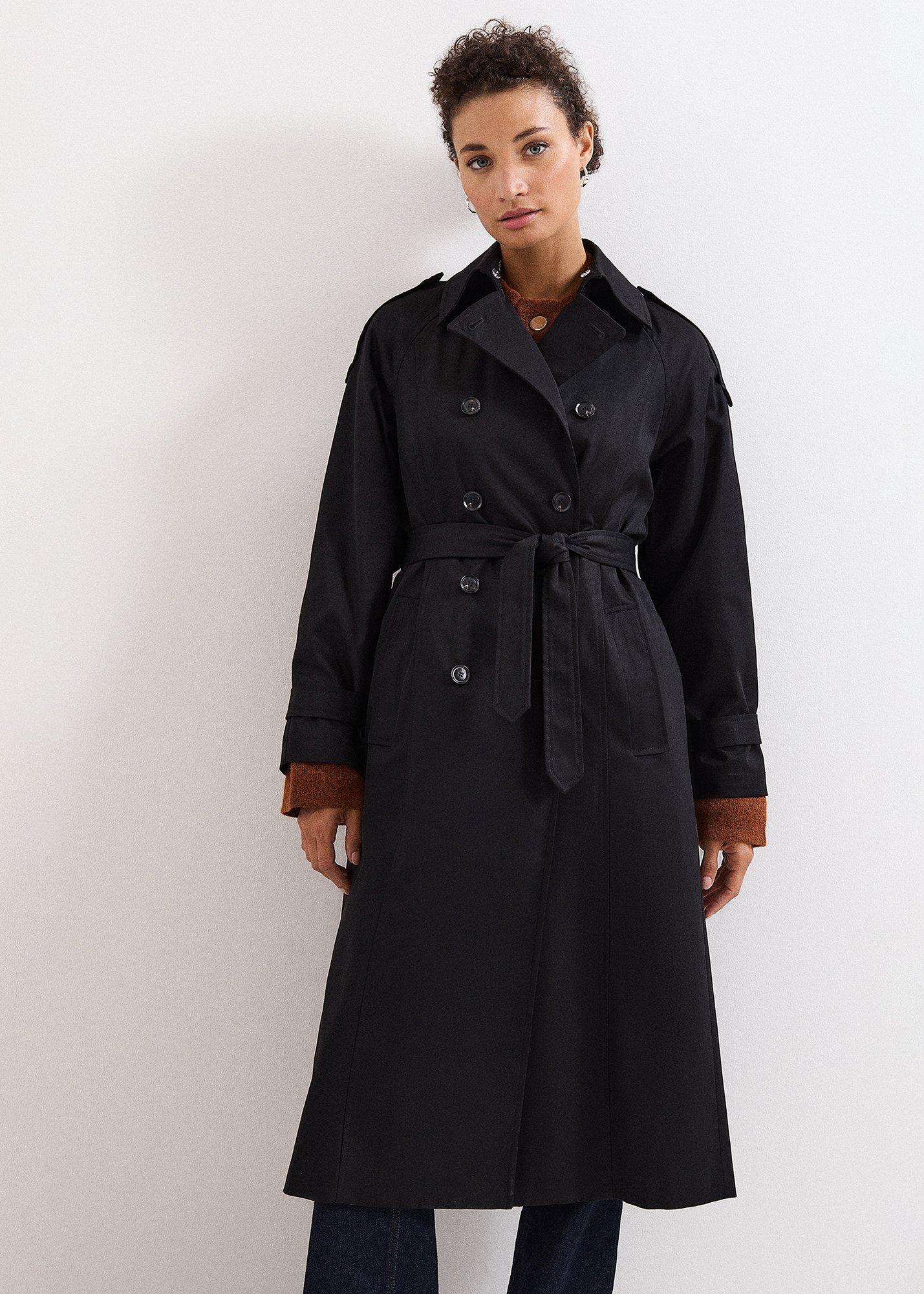 Avalie Neutral Collar Detail Trench Coat