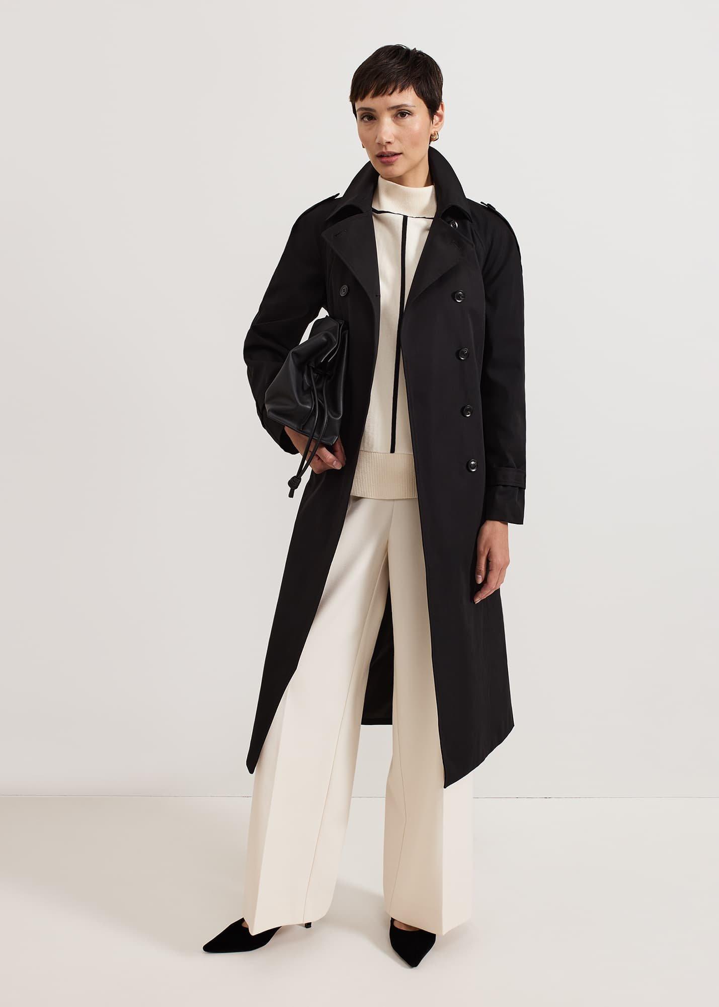 Avalie Neutral Collar Detail Trench Coat