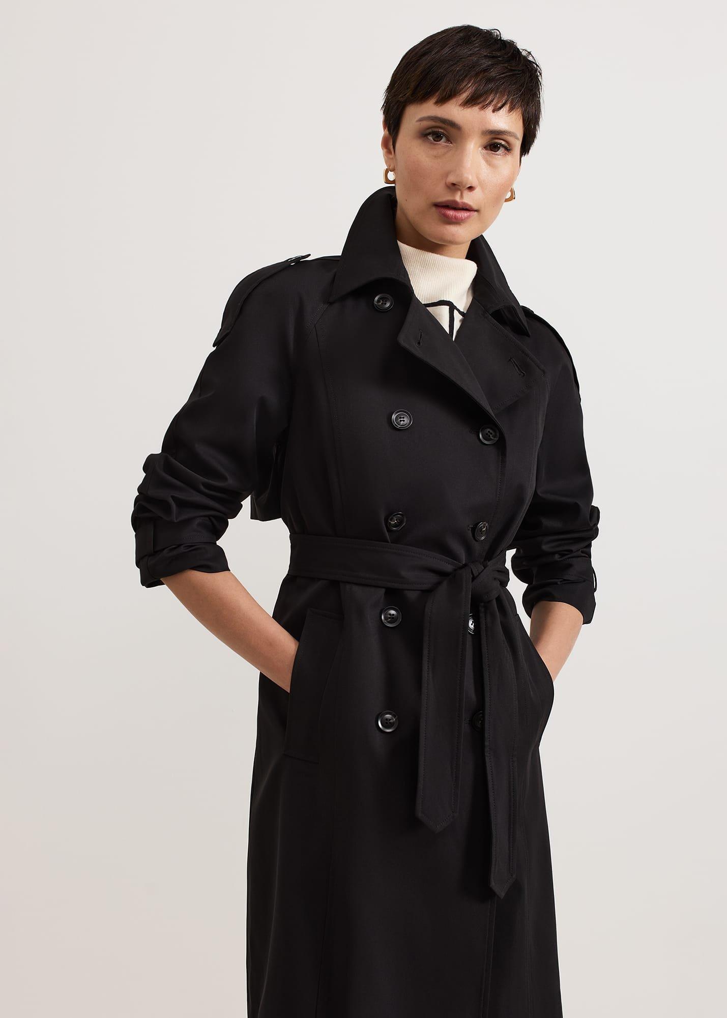 Avalie Neutral Collar Detail Trench Coat