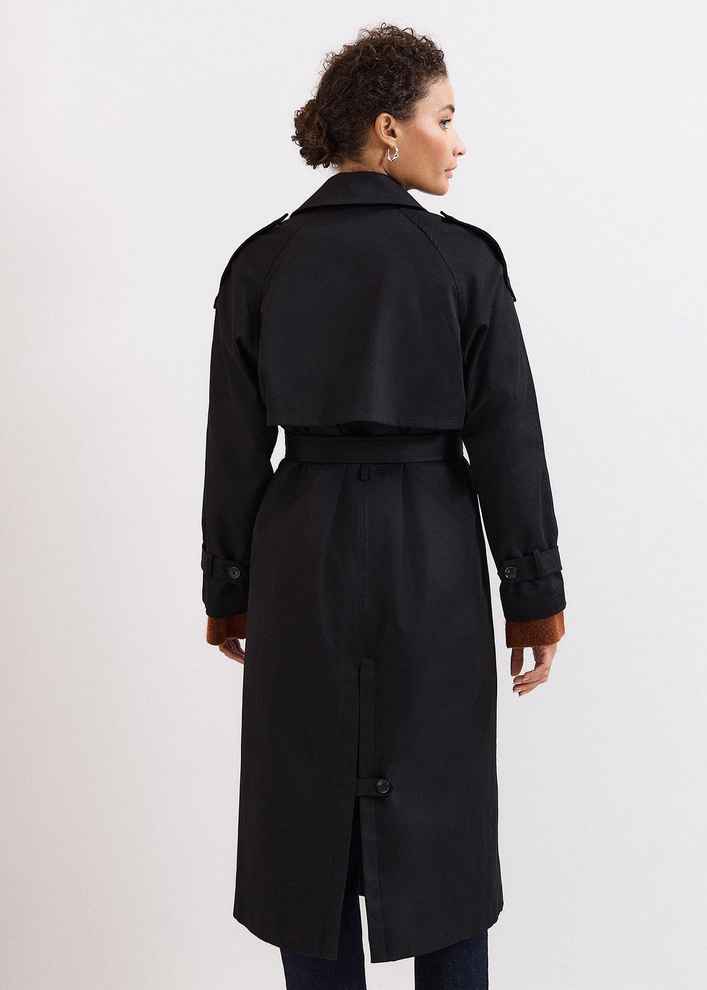 Petite Avalie Collar Detail Trench Coat