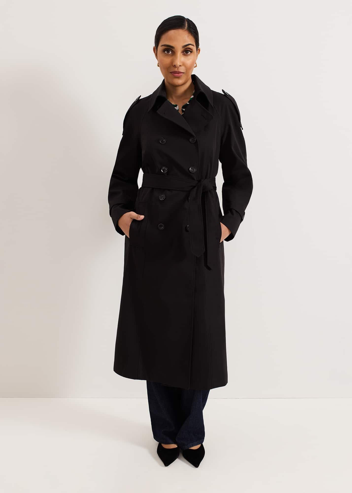 Avalie Petite Neutral Trench Coat