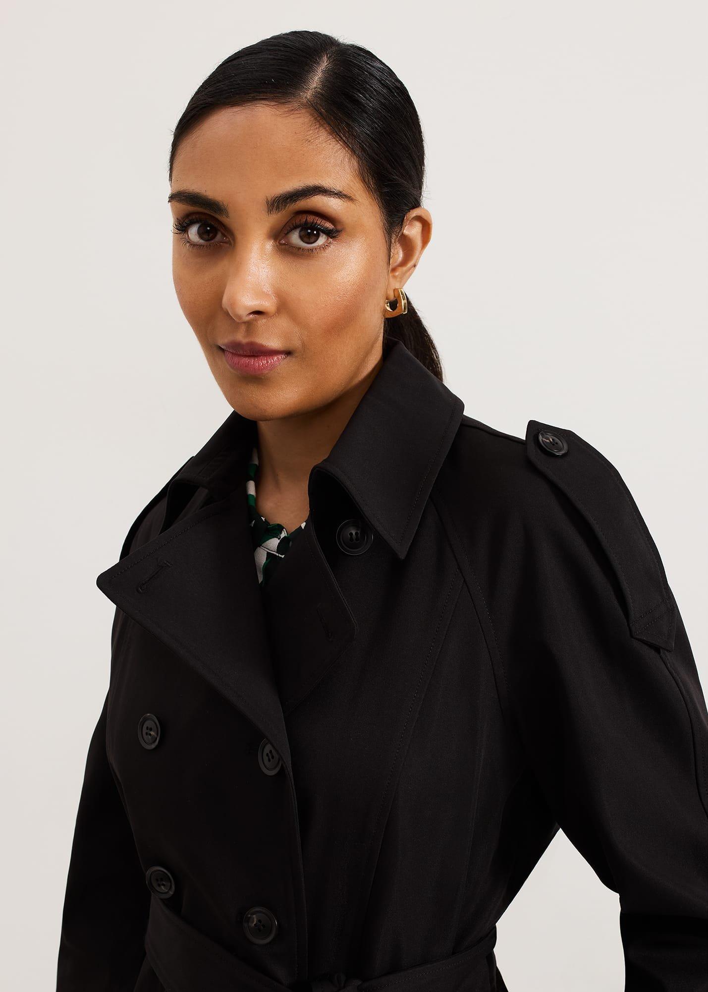 Avalie Petite Neutral Trench Coat