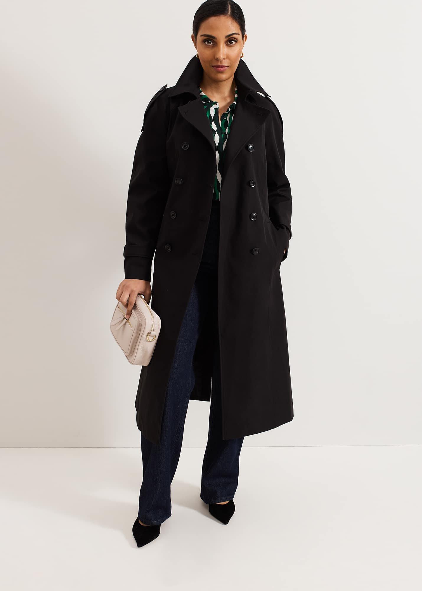 Avalie Petite Neutral Trench Coat